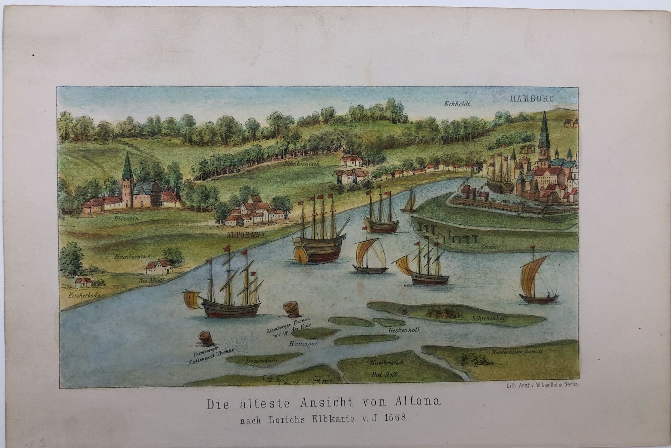 Hamburg Altona im Jahr 1865 von Ernst Heinrich Wichmann