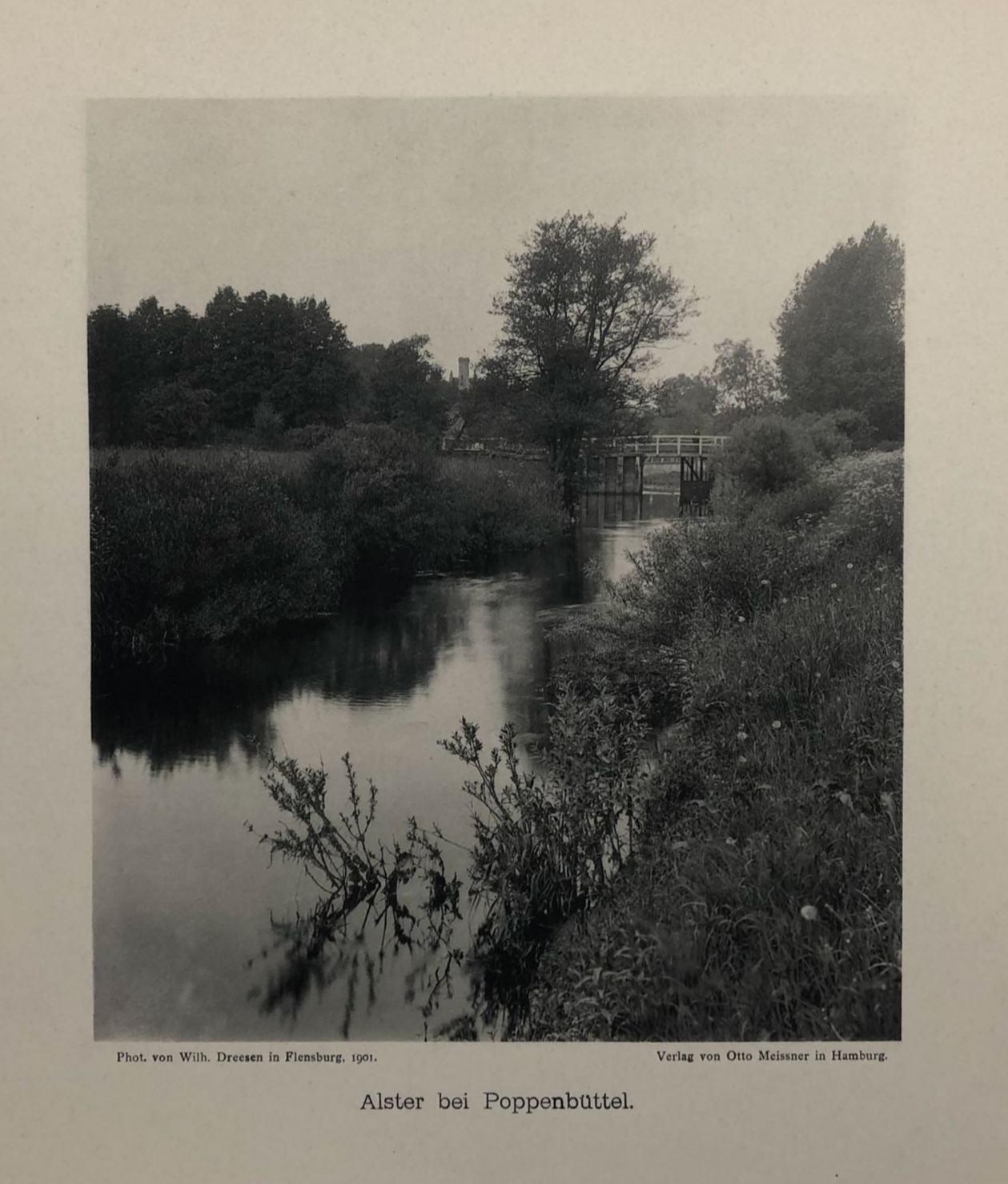 Hamburger Alster bei Poppenbüttel im Jahr 1902 von Wilhelm Dreesen