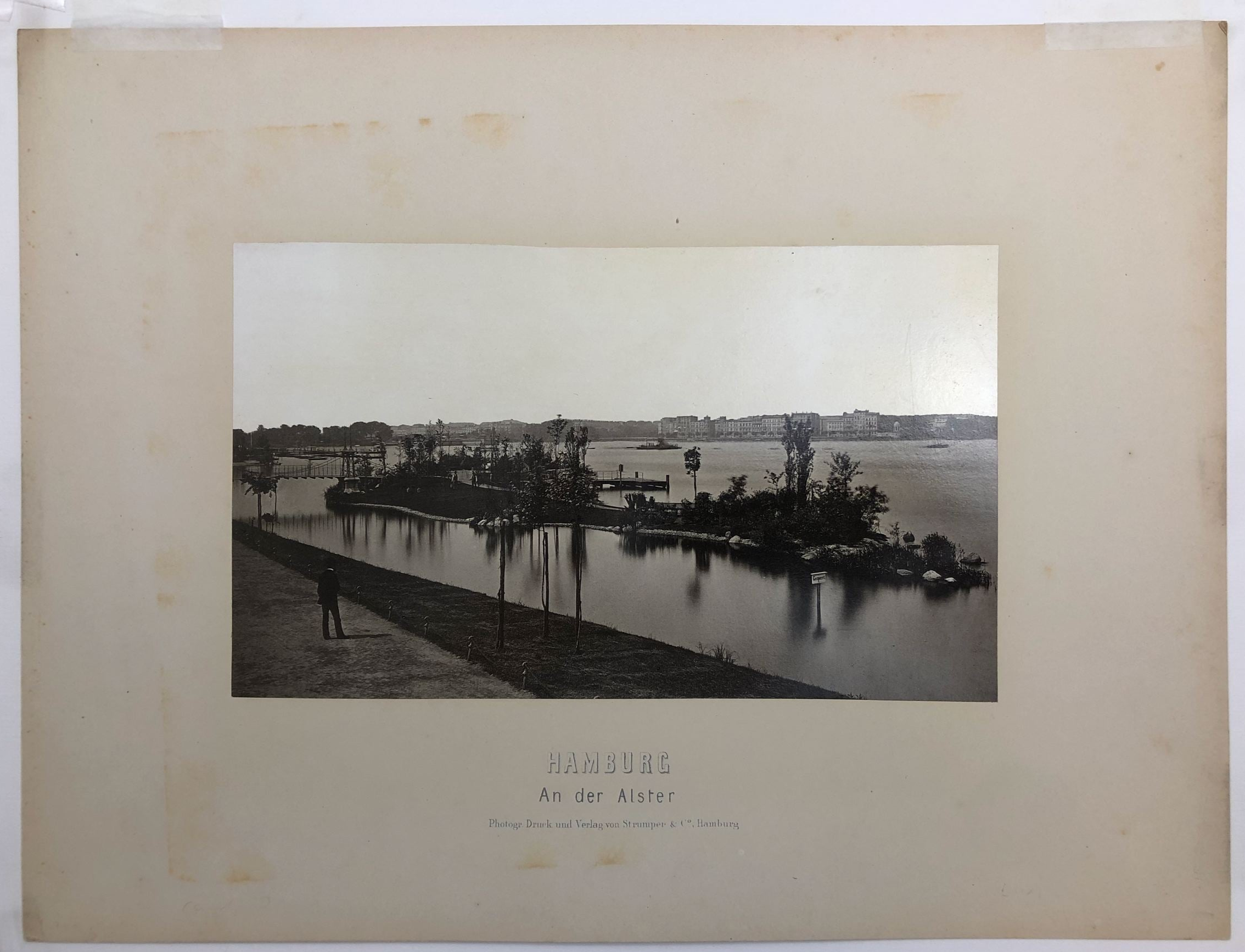 Fotografie der Hamburger Alster um das Jahr 1885 von Johann Heinrich Strumper