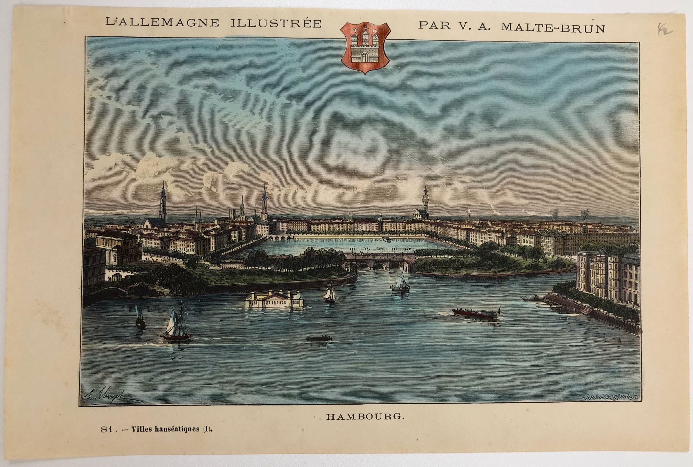 Hamburg im Jahr 1888 von Victor Adolphe Malte Brun
