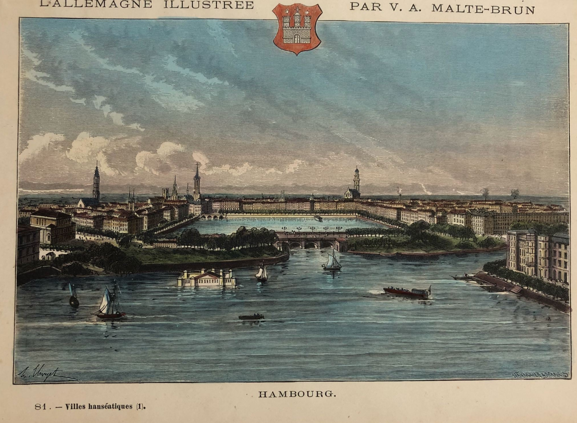 Hamburg im Jahr 1888 von Victor Adolphe Malte Brun