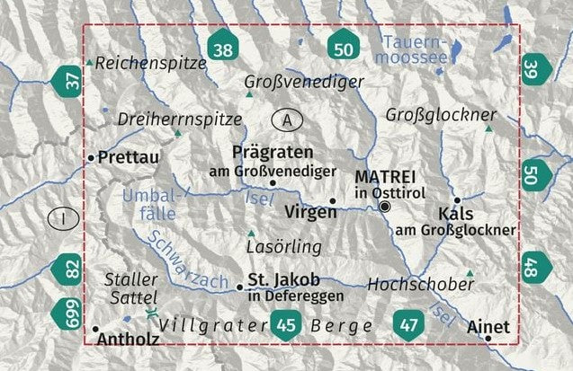 46 Matrei in Osttirol 1:50.000 - Kompass Wanderkarte