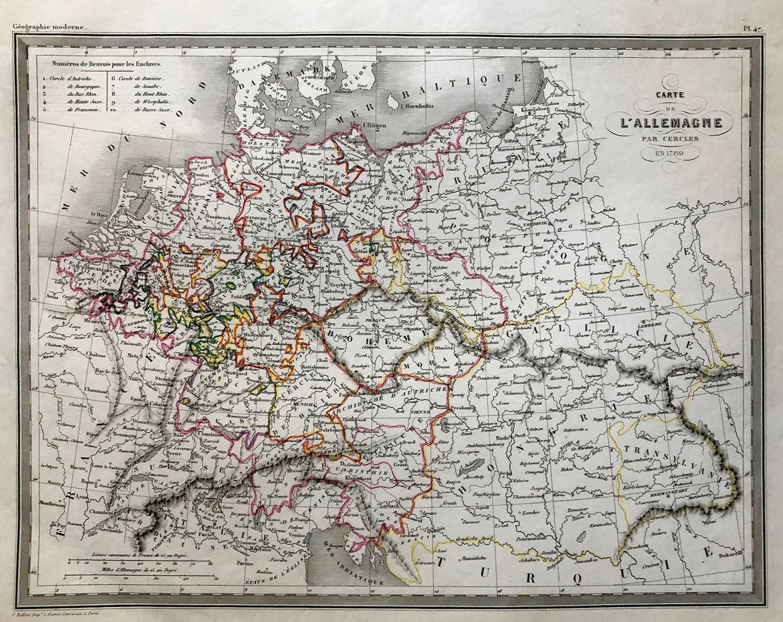 Deutschland im Jahr 1840 von Conrad Malte-Brun