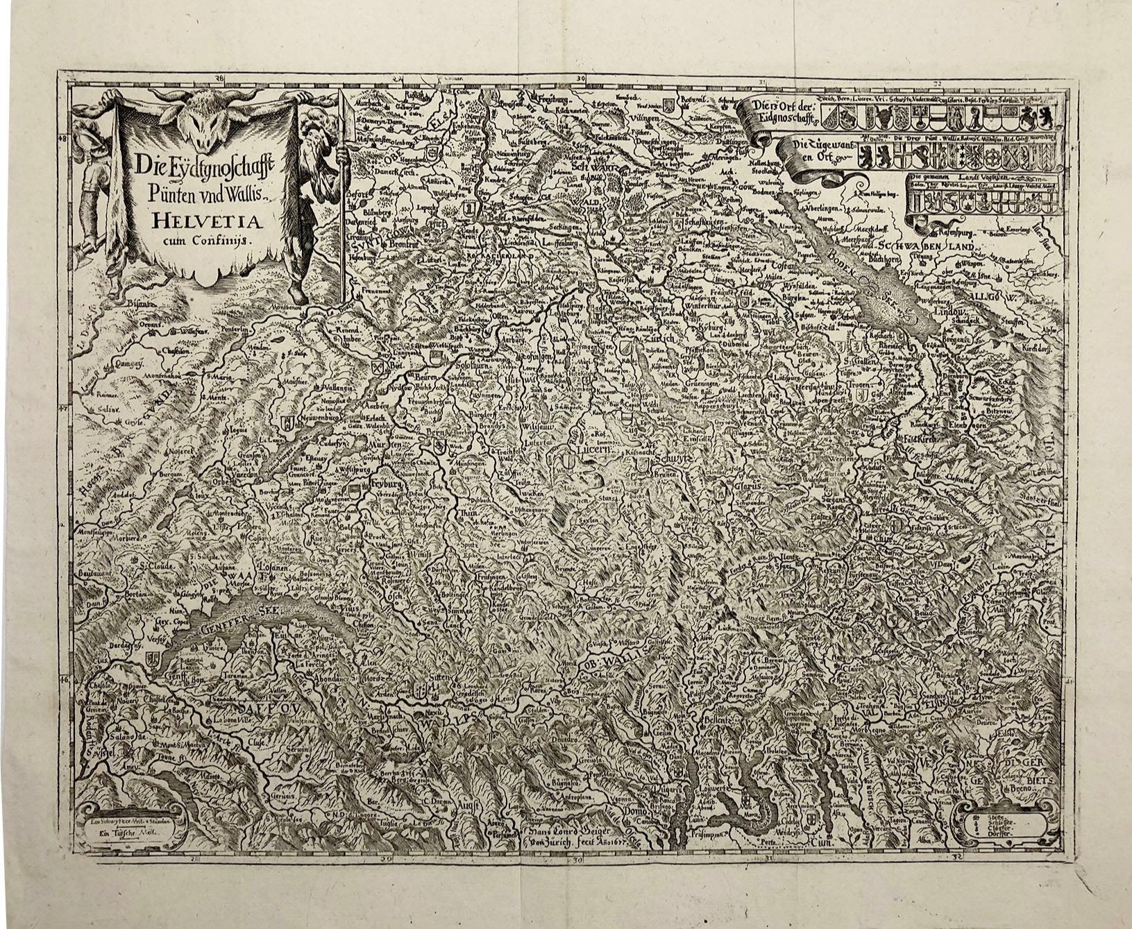 Schweiz in der Zeit um 1646 von Hans Conrad Gyger