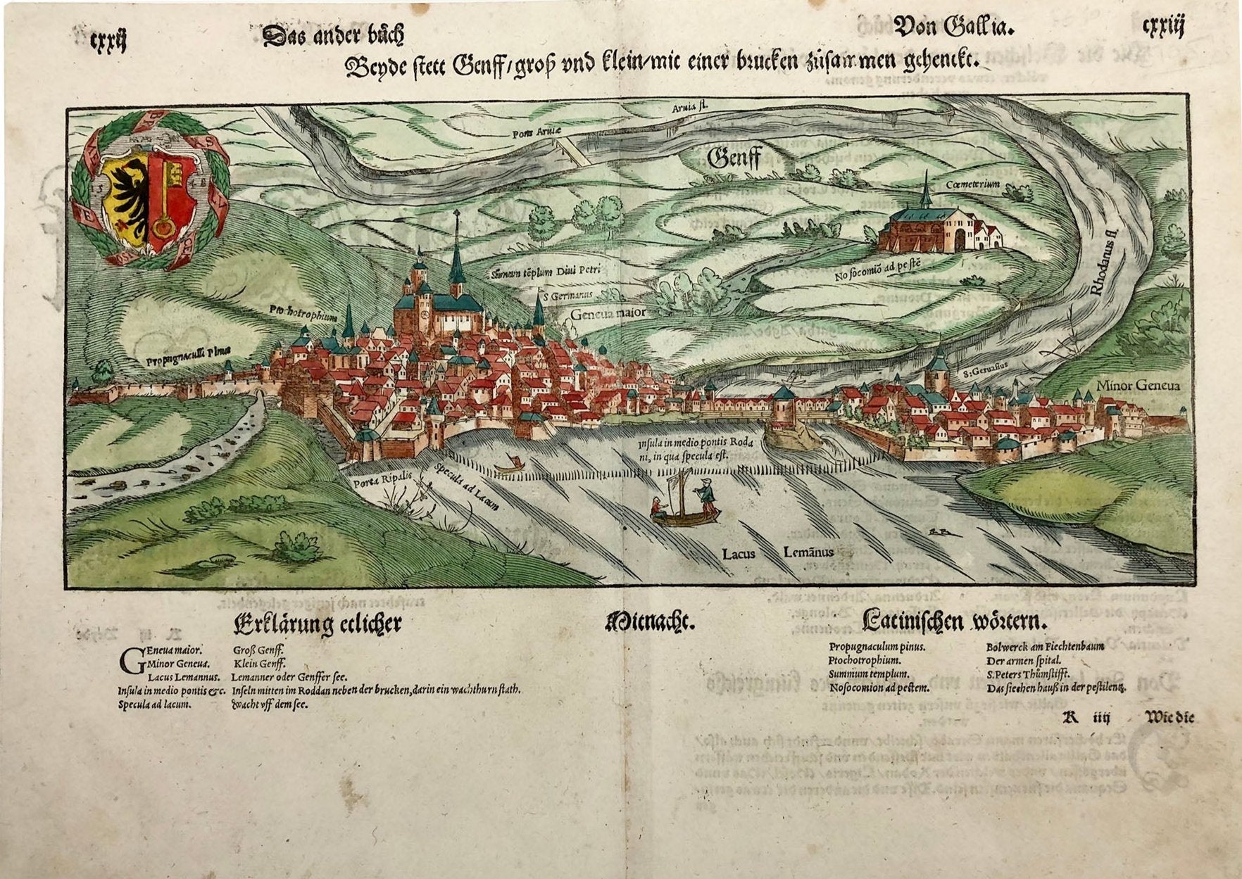 Schweiz im Jahr 1550 von Sebastian Münster