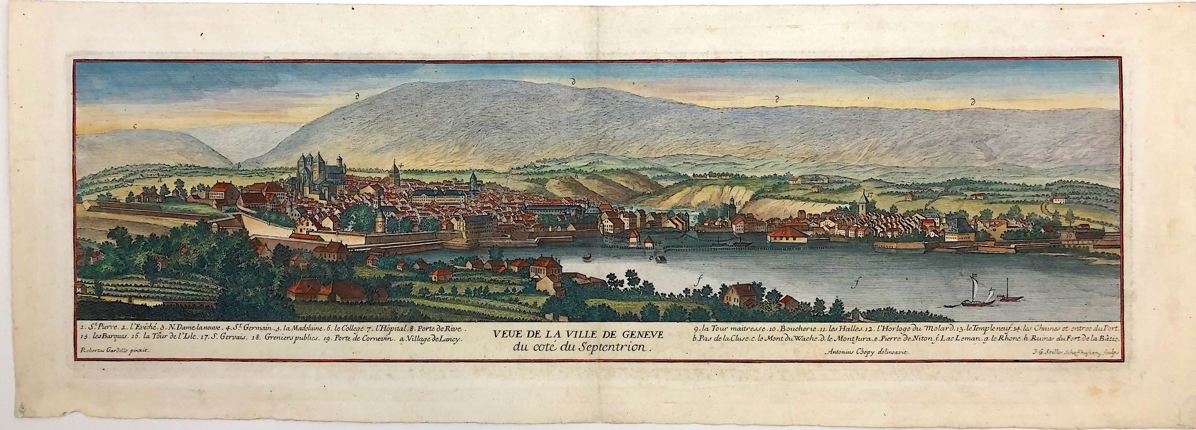 Ansicht von der Schweiz um das Jahr 1730 von Antoine Chopy