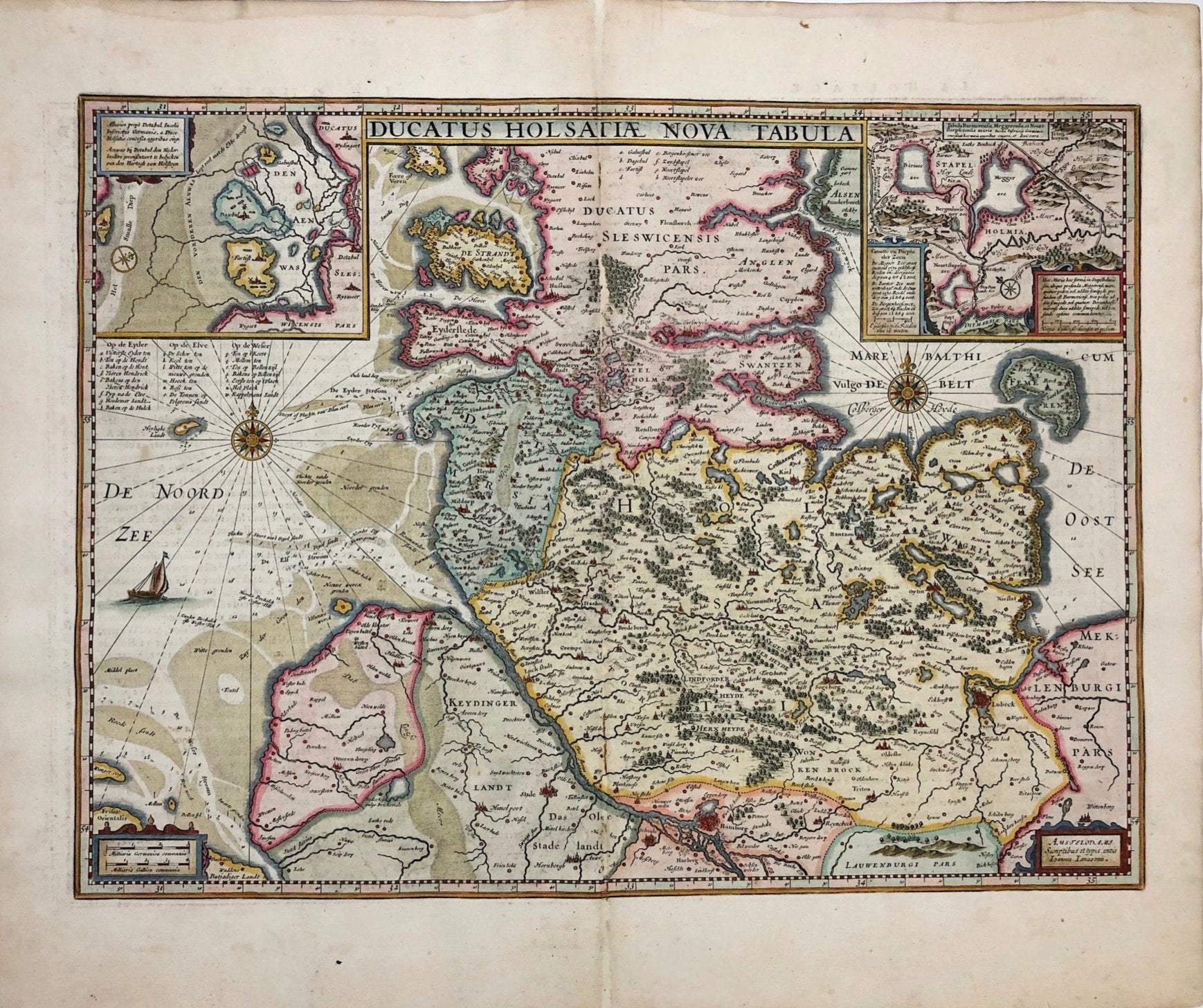 Schleswig-Holstein um das Jahr 1638 von Johannes Janssonius