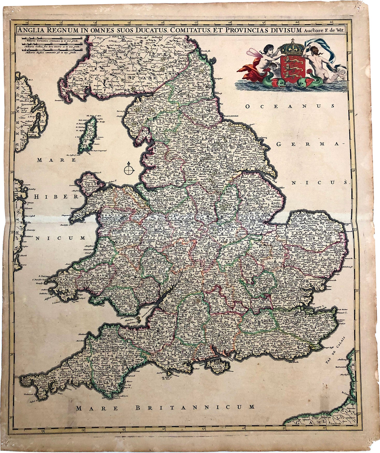 England & Wales um das Jahr 1682 von Frederick de Wit