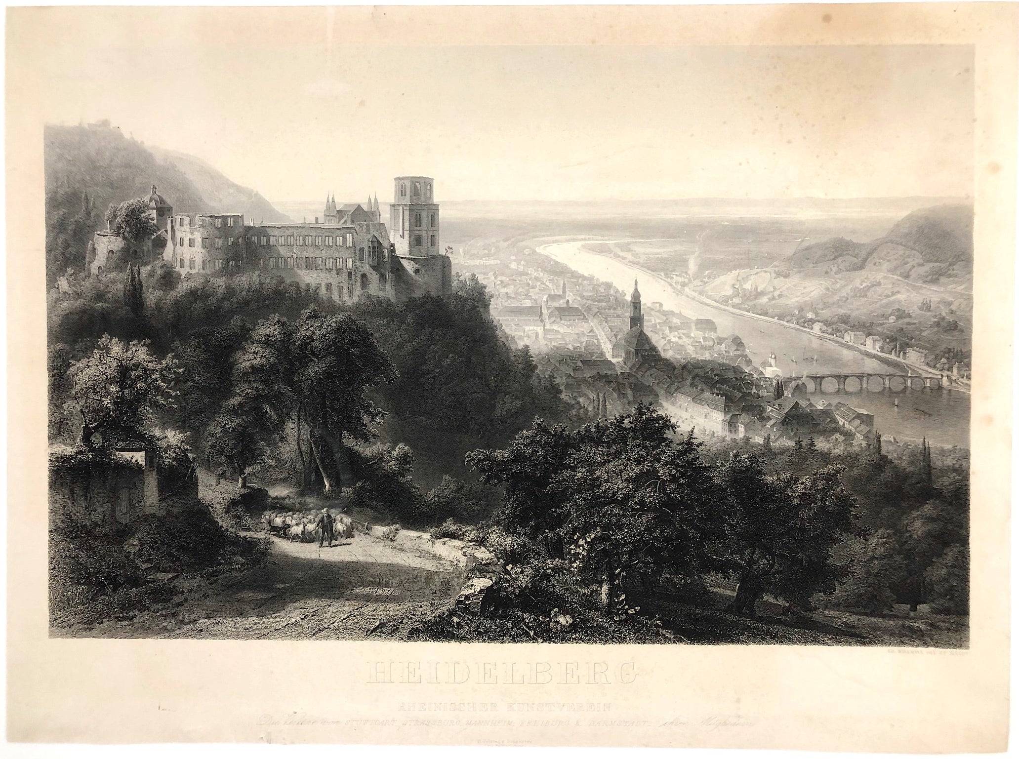 Heidelberg um das Jahr 1875 von Eduard Willmann