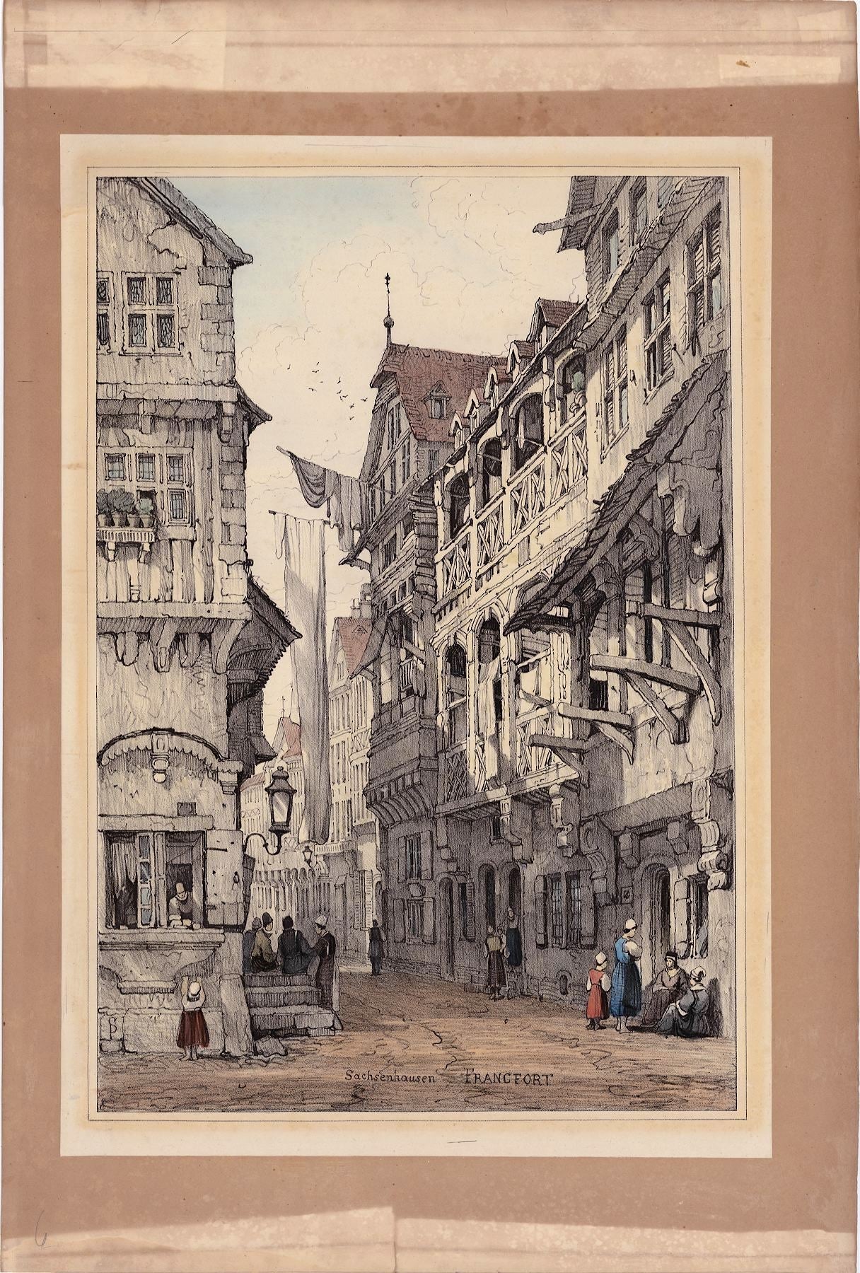 Stadtansicht aus Frankfurt im Jahr 1833 von Samuel Prout