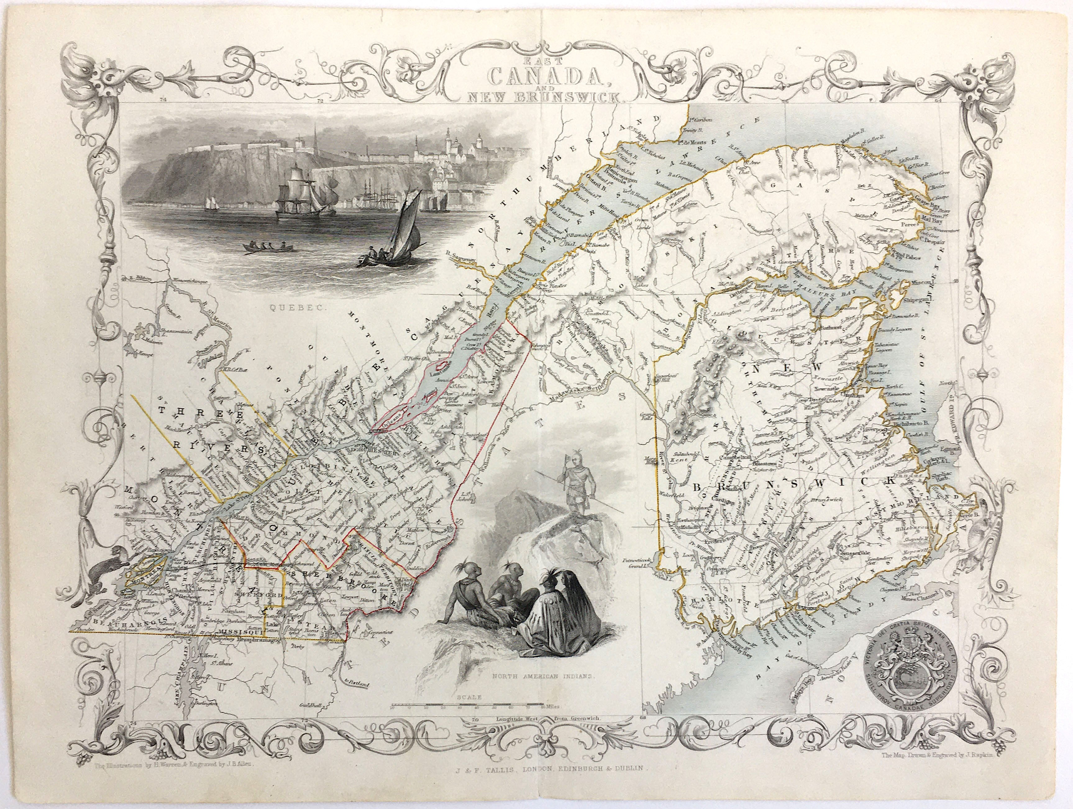 Kanada im Jahr 1851 von John Tallis