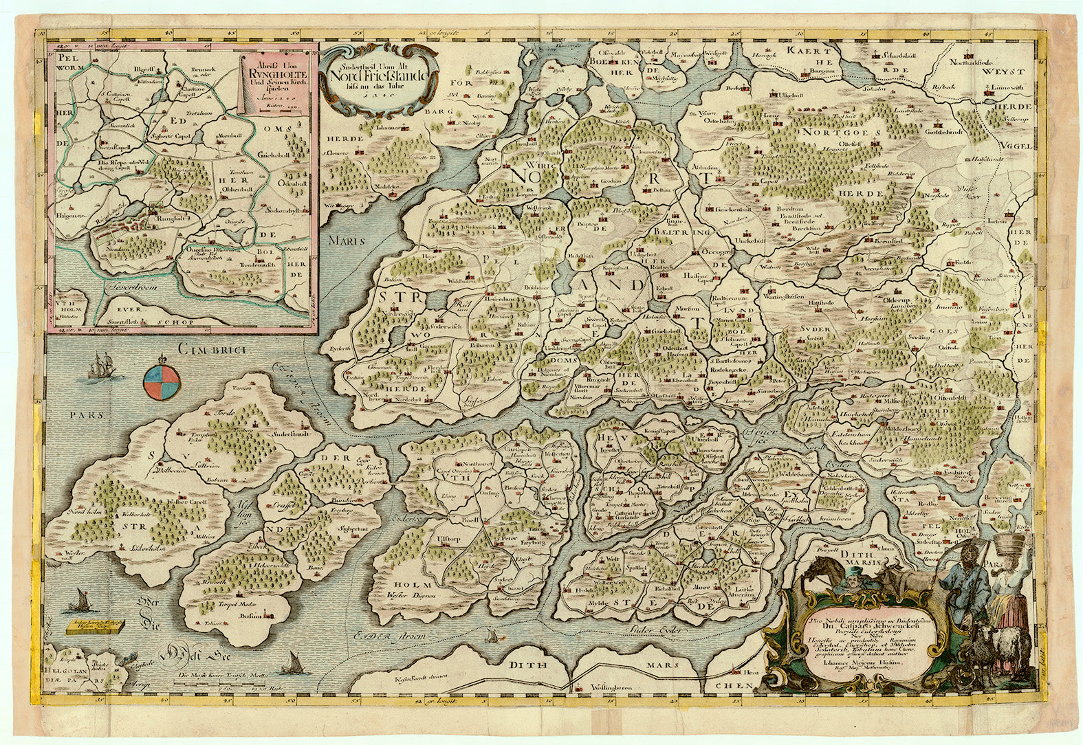 Schleswig-Holstein im Jahr 1652 von Joan Blaeu & Johannes Mejer