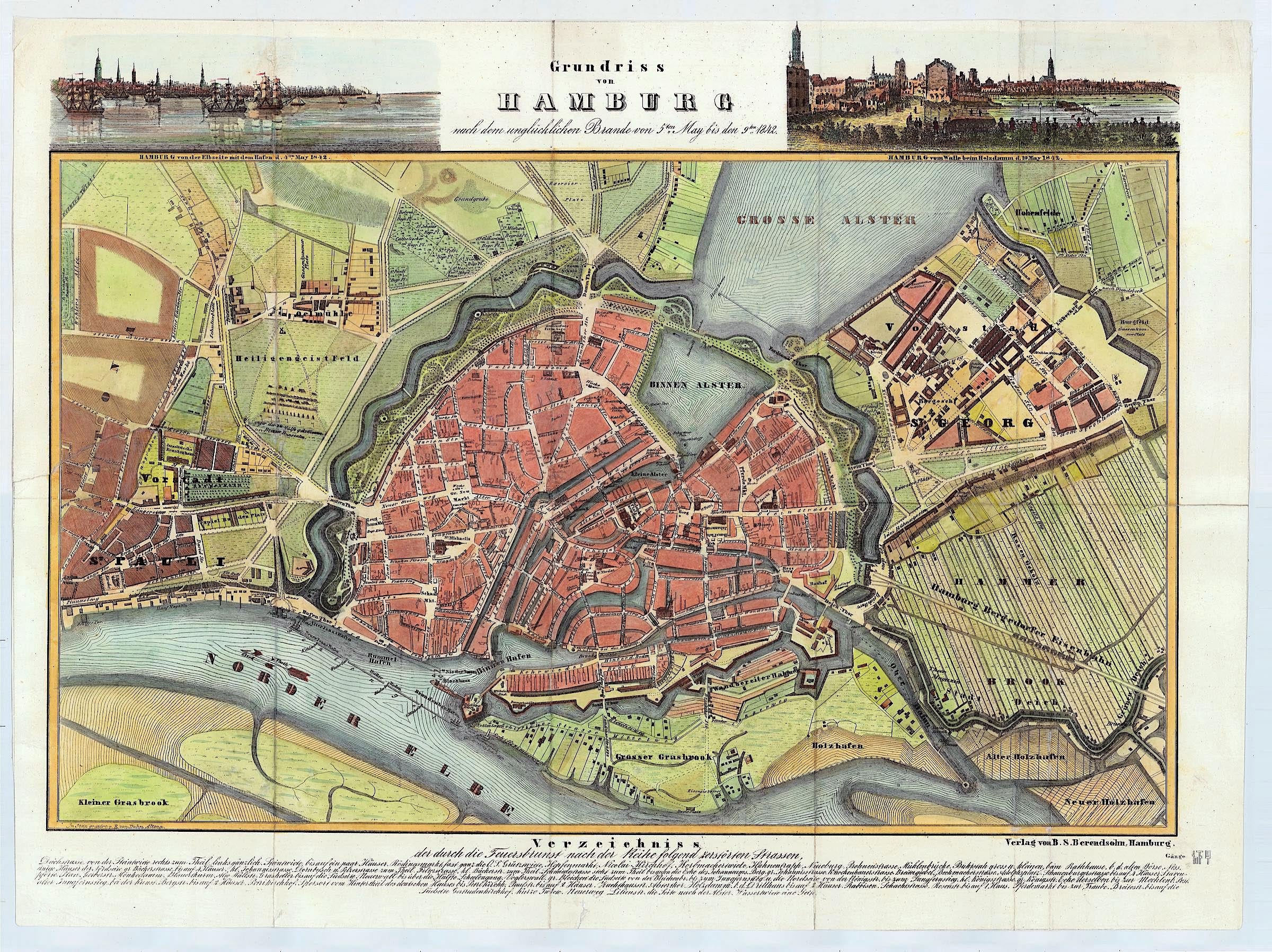 Hamburg im Jahr 1844 von Bernhard Salomon Berendsohn
