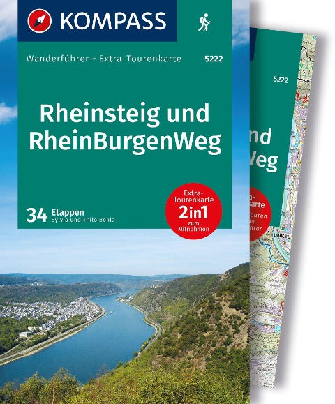 Rheinsteig und RheinBurgenWeg - Kompass Wanderführer