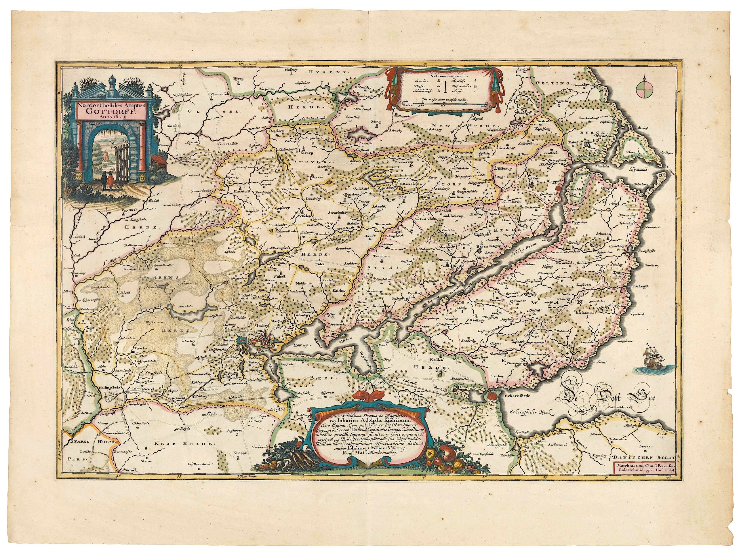 Gottorf im Jahr 1662 von Joan Blaeu & Johannes Mejer