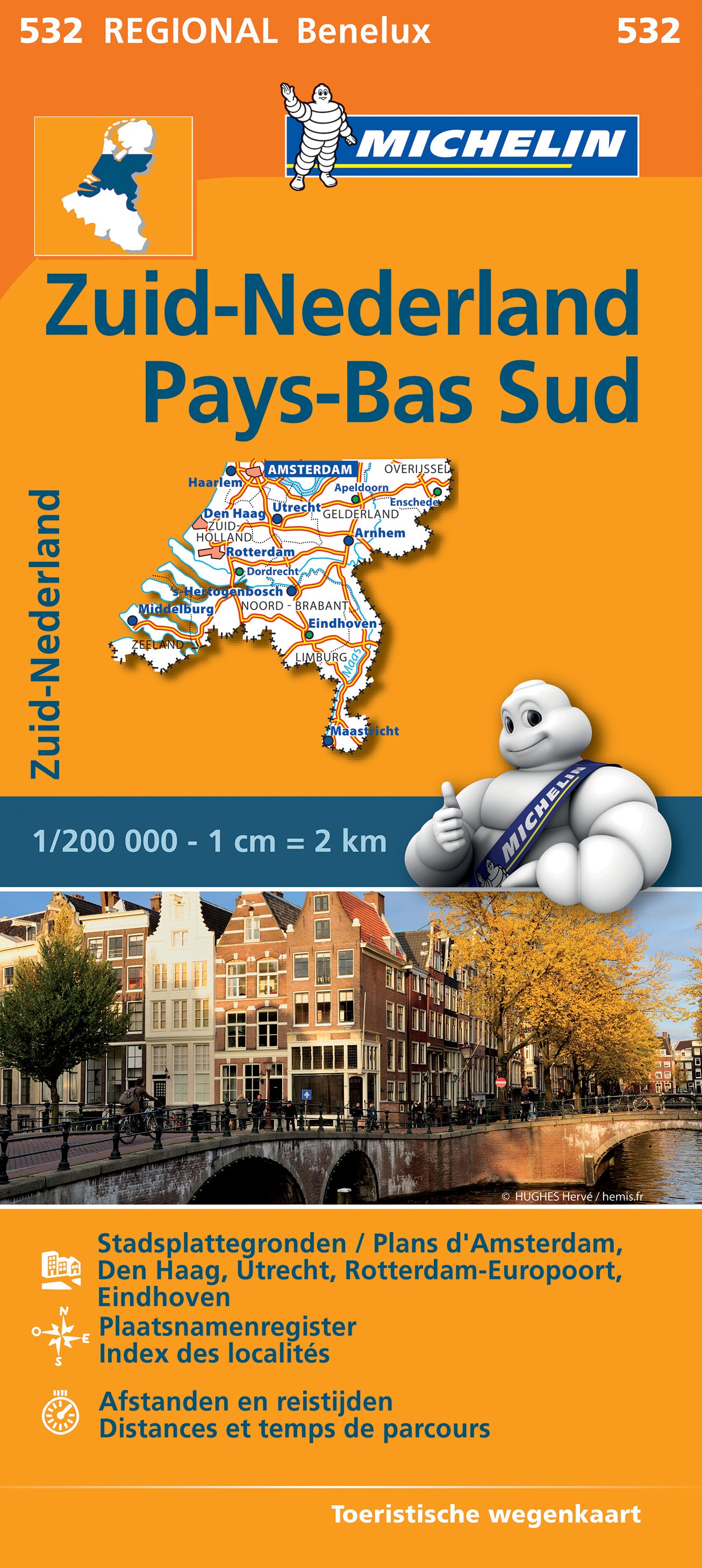 532 Niederlande Süd 1:200.000 Michelin Regionalkarte
