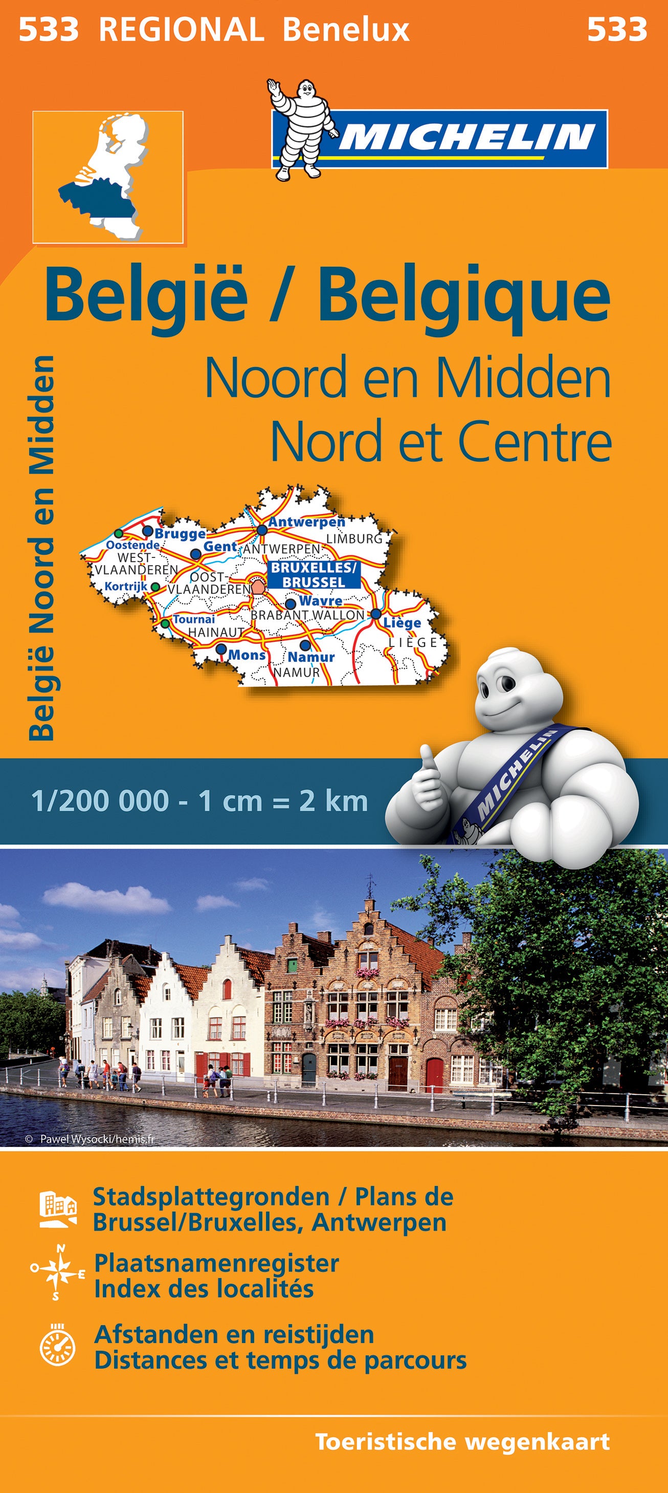 533 Belgien Nord und Mitte 1:200.000 Michelin Regionalkarte