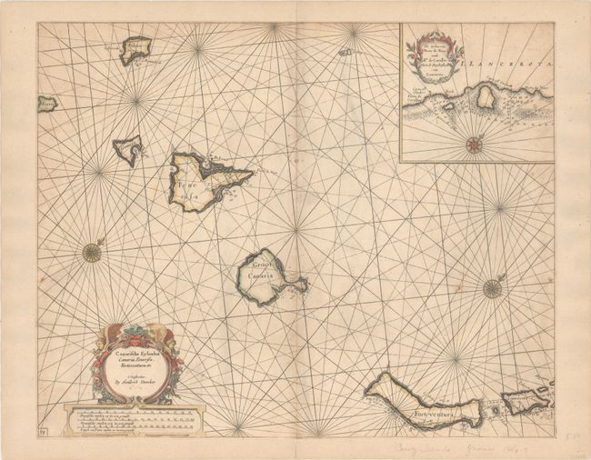 Seekarte der Kanarischen Inseln aus dem 17. Jahrhundert von Hendrick Doncker