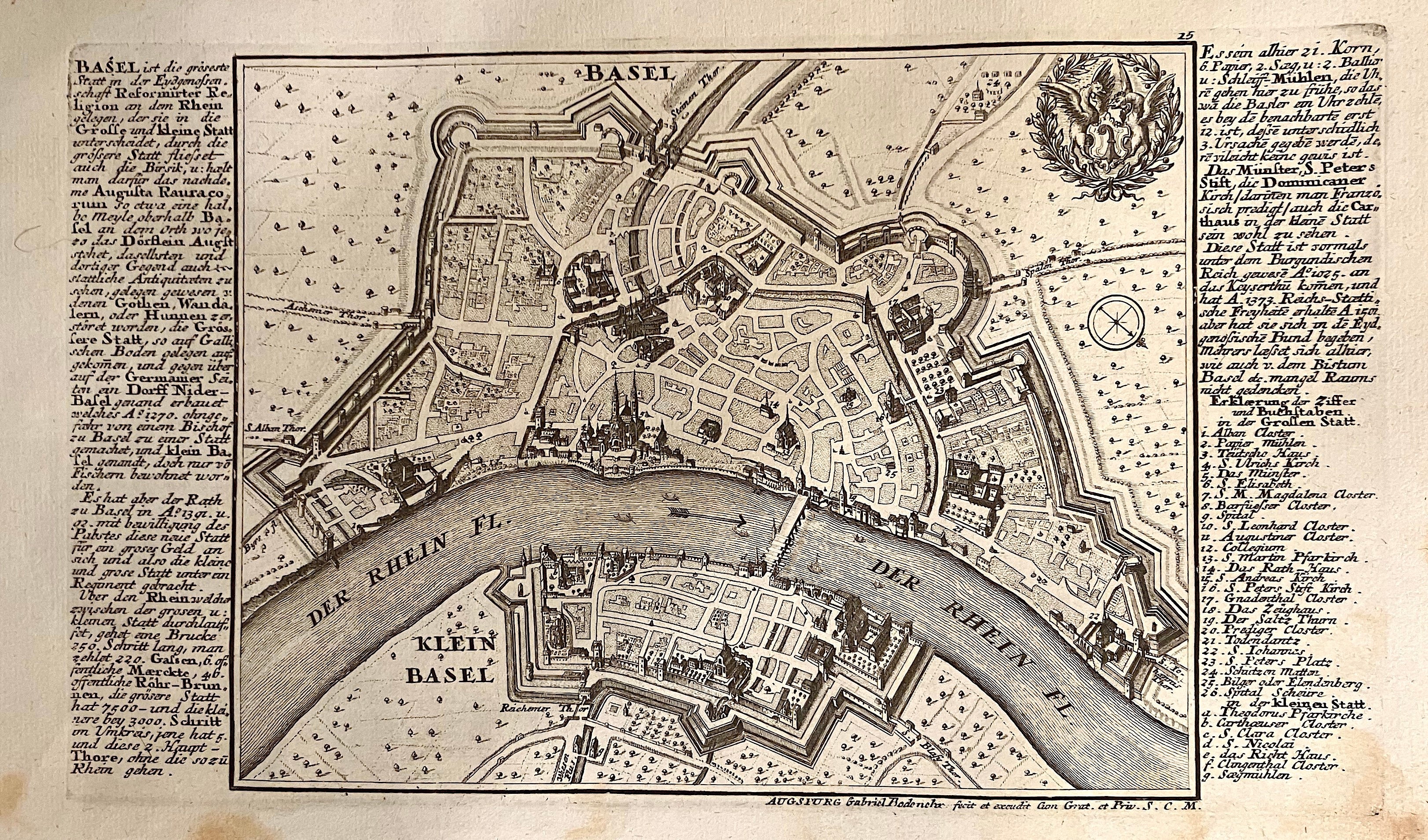 Basel / Schweiz im Jahr 1725 von Gabriel Bodenehr