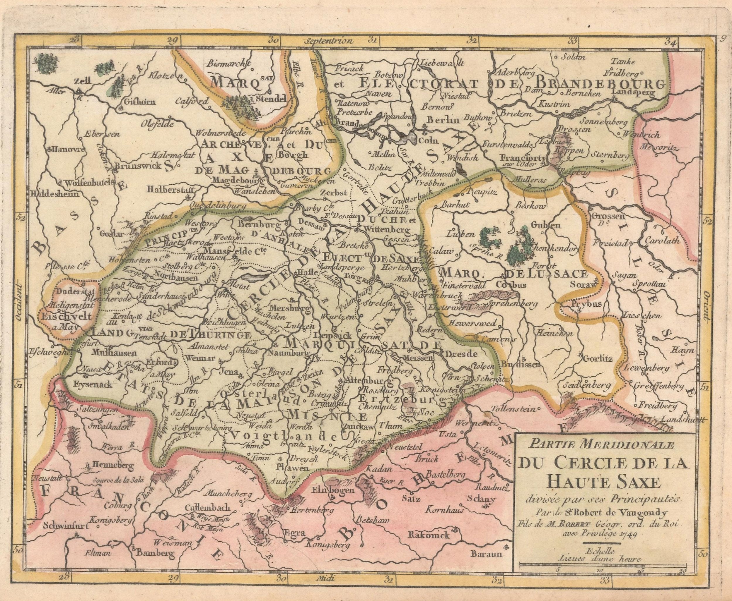 im Jahr 1749 von Didier Robert de Vaugondy