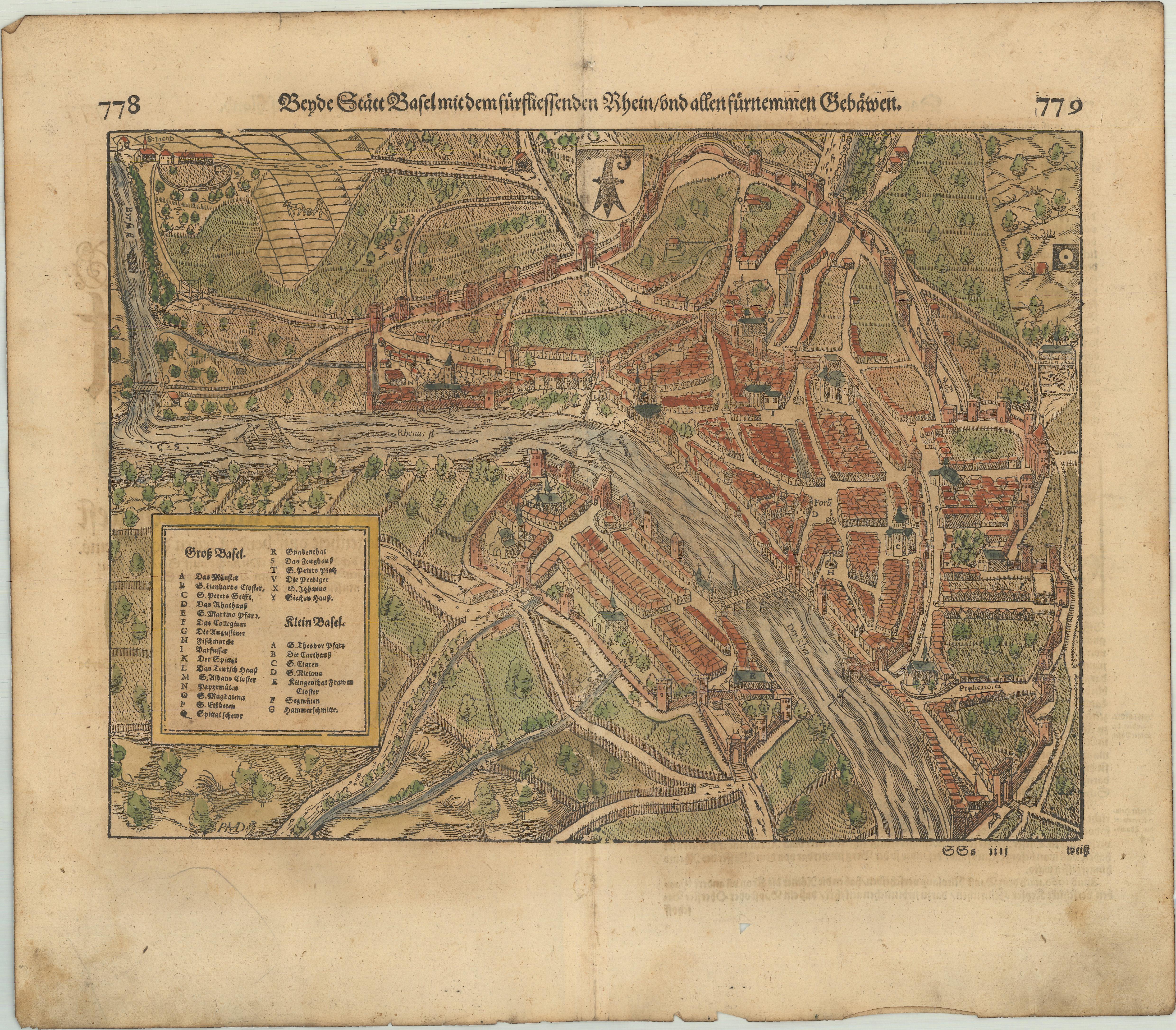 Schweiz im Jahr 1628 von Sebastian Münster