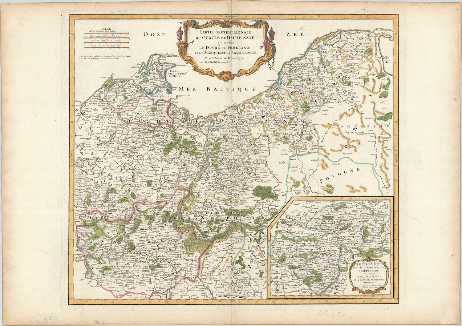 Ostsee um das Jahr 1757 von Didier Robert de Vaugondy