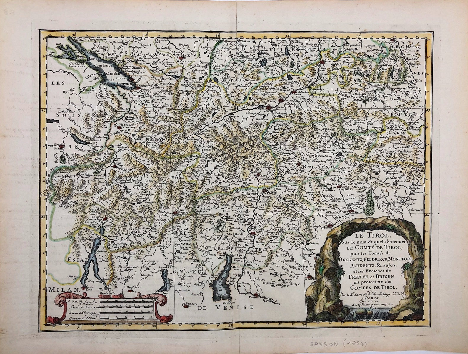 Österreich im Jahr 1654 von Nicolas Sanson
