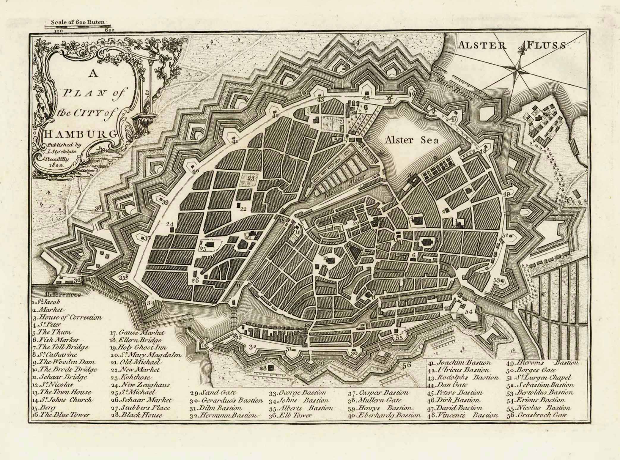 Hamburg im Jahr 1800 von John Stockdale