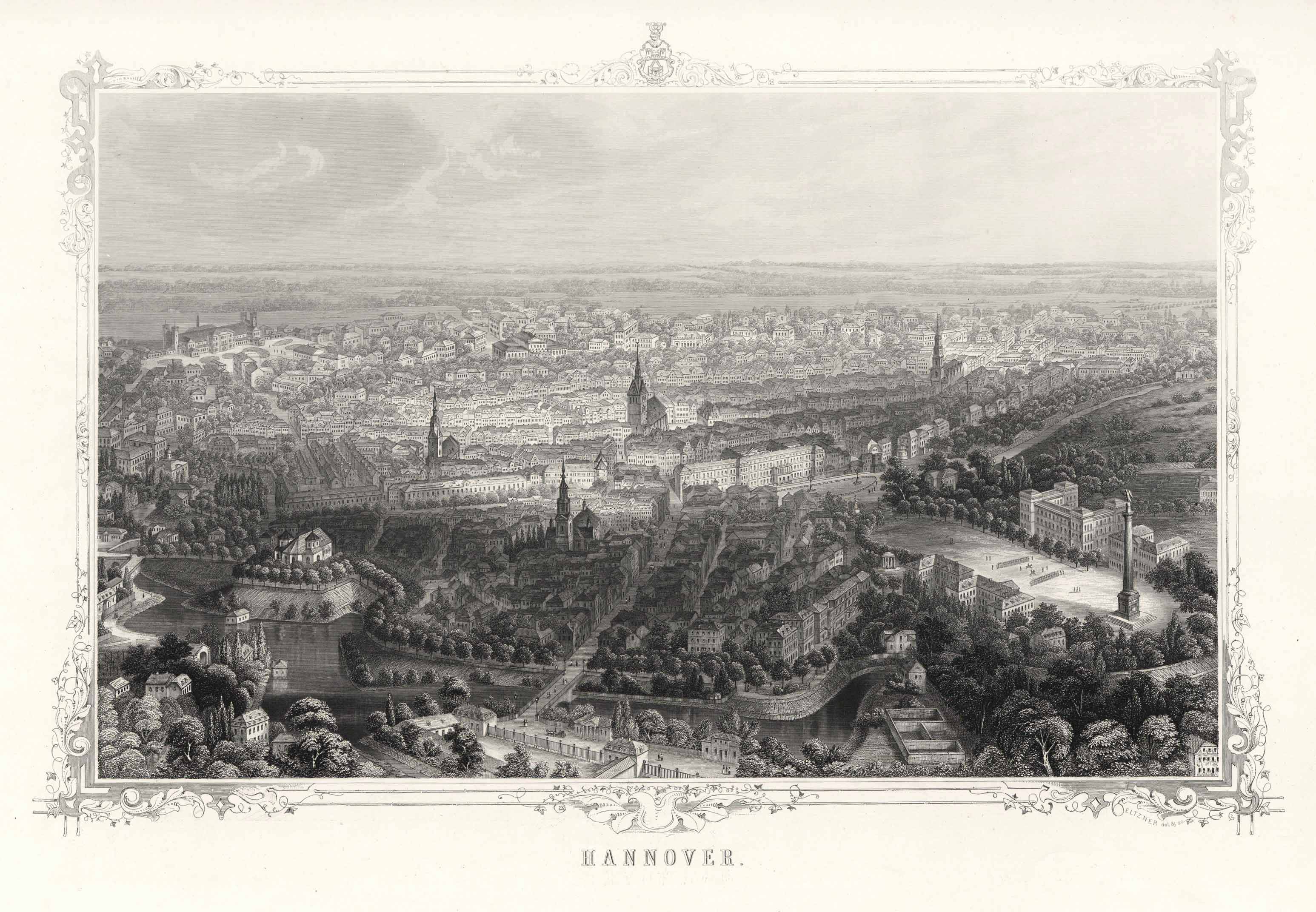 Hannover im Jahr 1852 von Adolf Eltzner