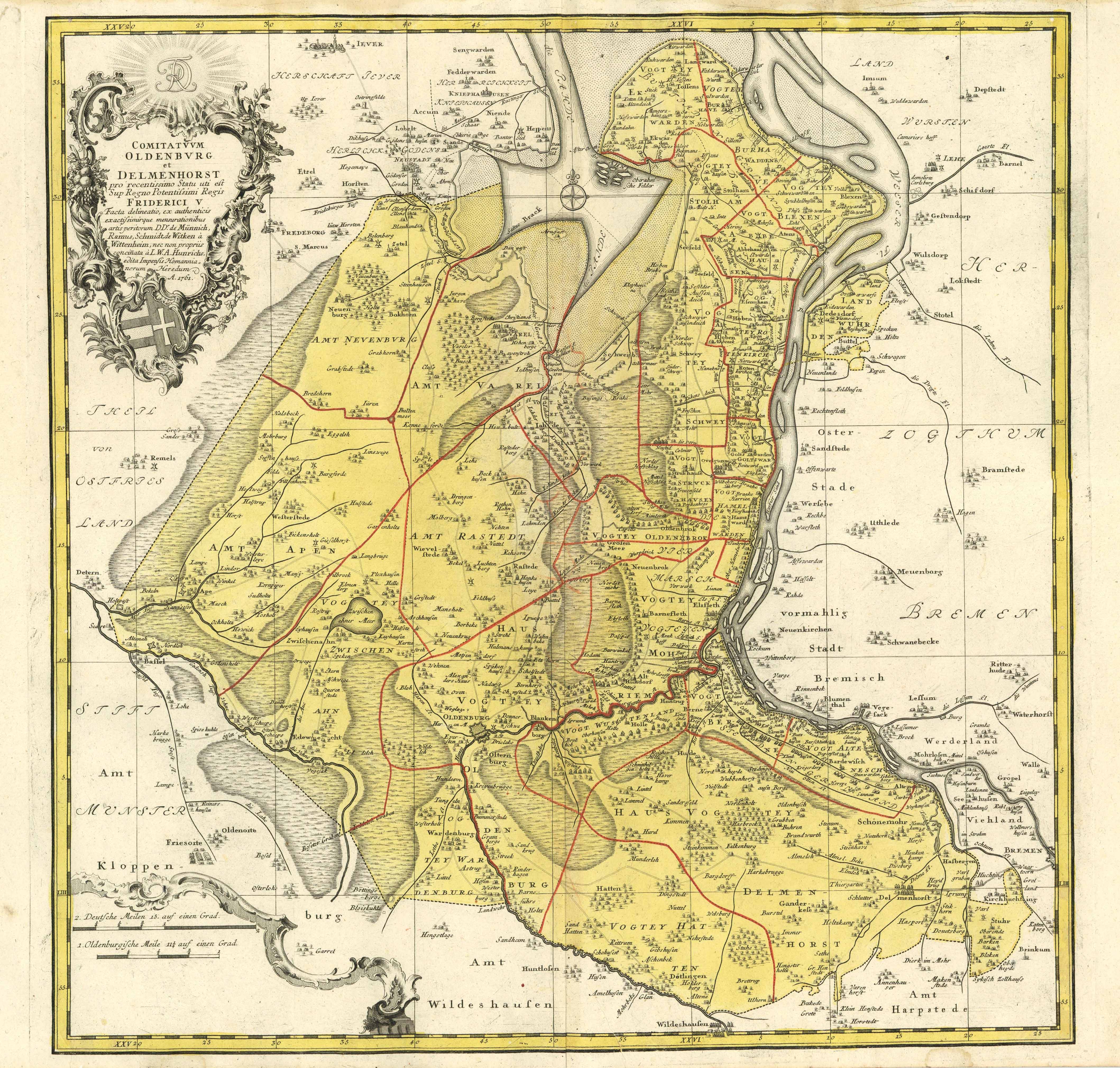 Oldenburg um das Jahr 1761 von Homann Erben