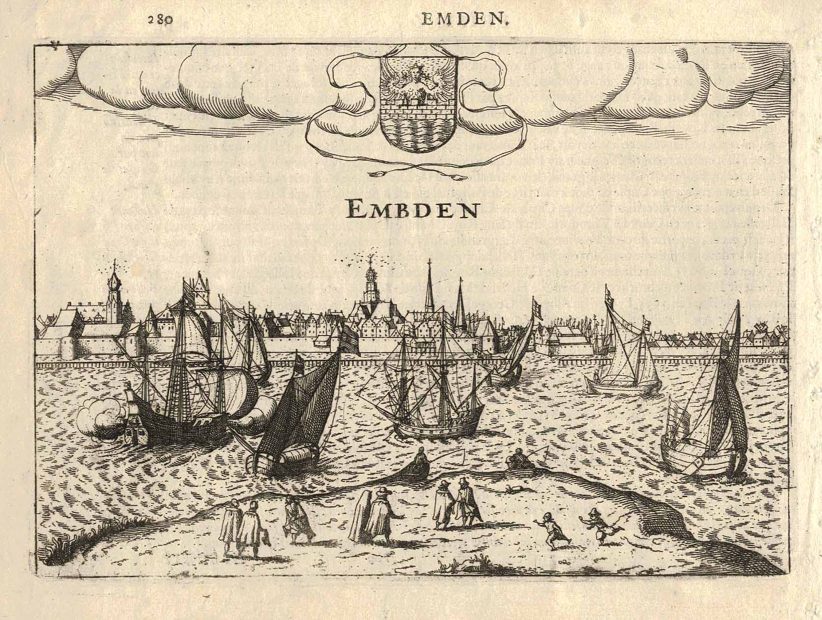 Emden im Jahr 1613 von Petrus Kaerius