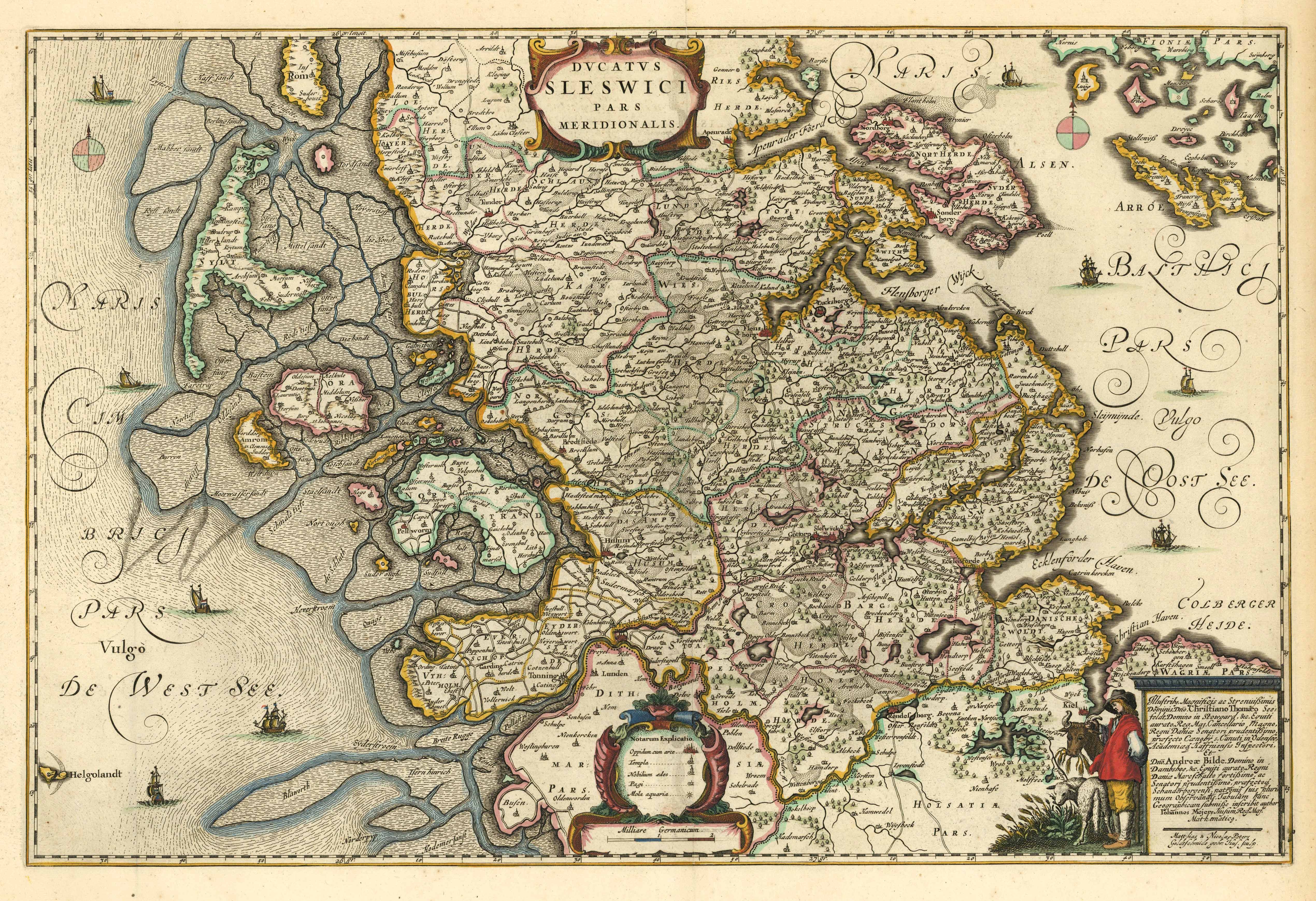 Schleswig im Jahr 1662 von Johannes Mejer & Joan Blaeu