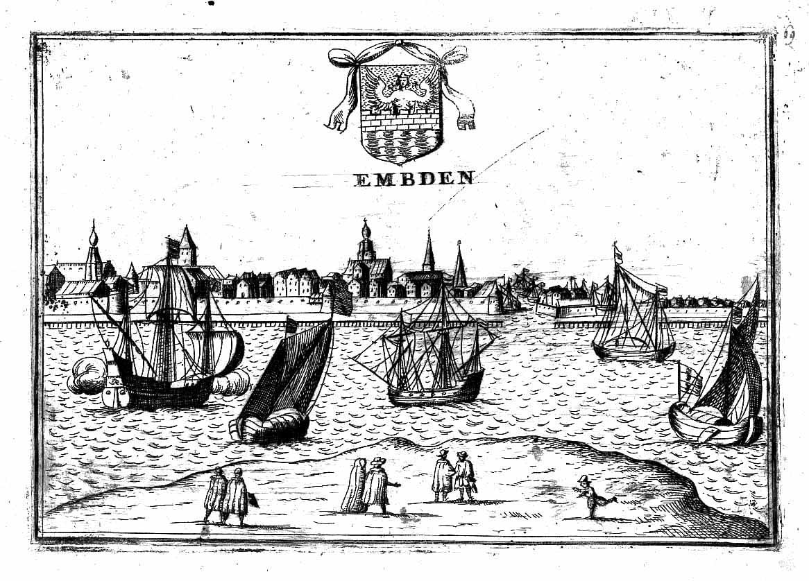 Emden im Jahr 1706 von Vincenzo Maria Coronelli