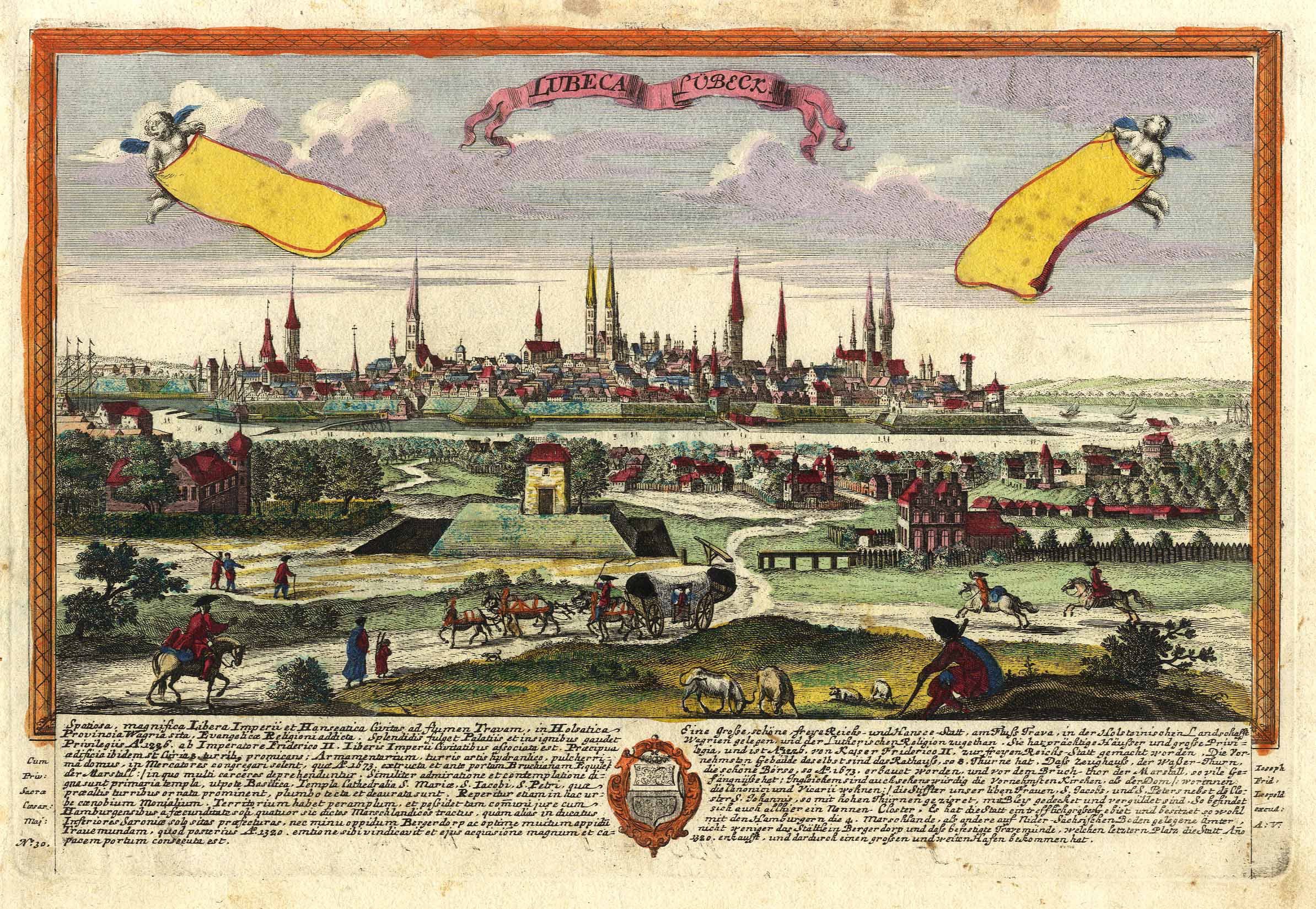 Lübeck um das Jahr 1740 von Joseph Friedrich Leopold