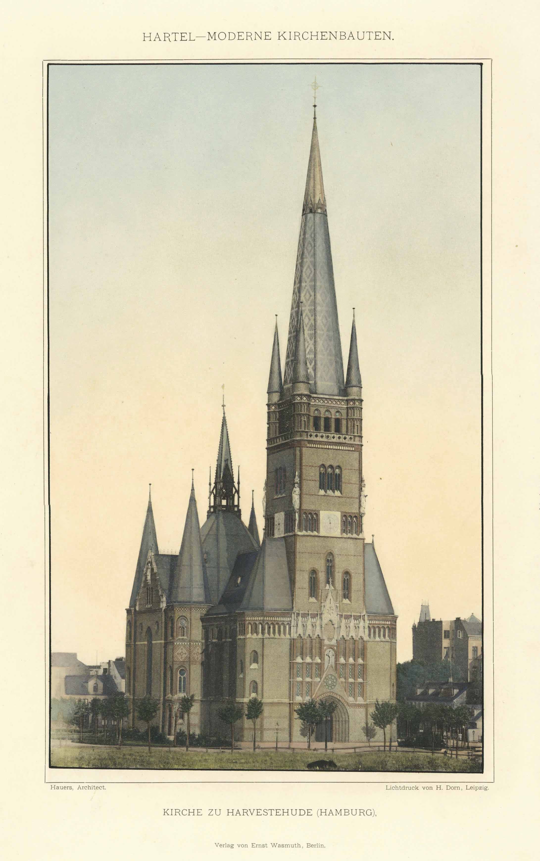 Ansicht von Hamburg-Harvestehude im Jahr 1900 von August Hartel