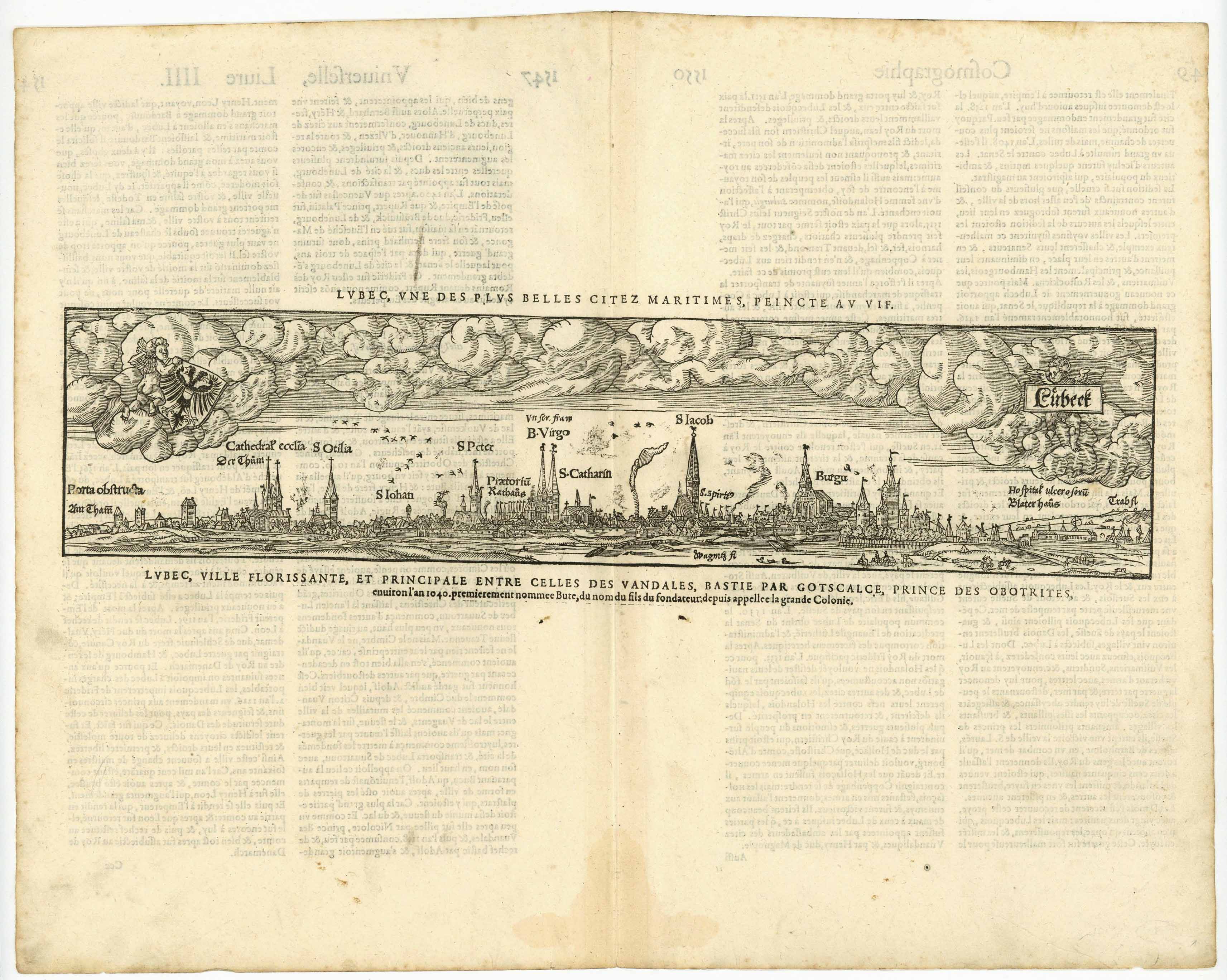 Lübeck im Jahr 1575 von Francois de Belleforest