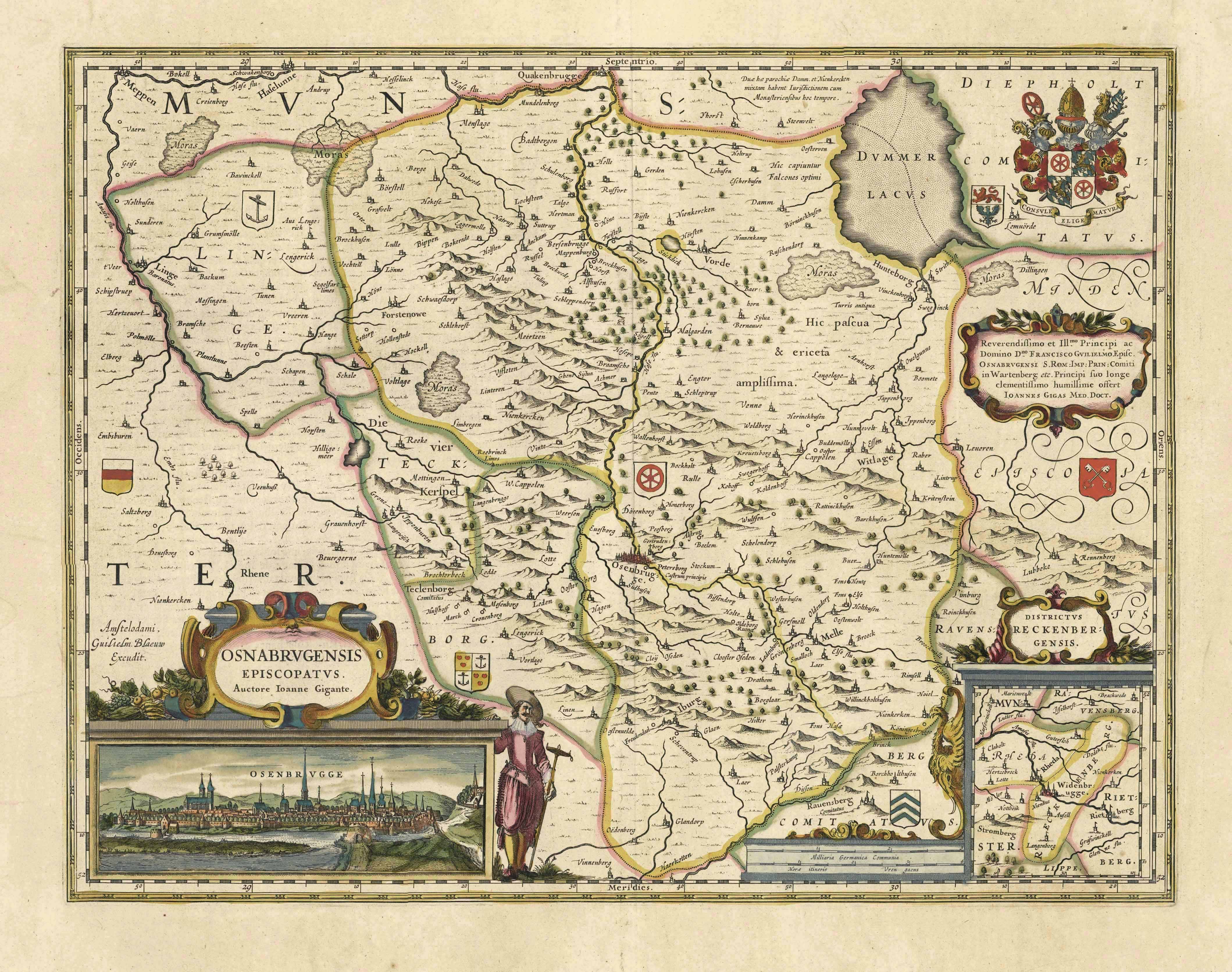 Osnabrück im Jahr 1649 von Willem Janzoon Blaeu