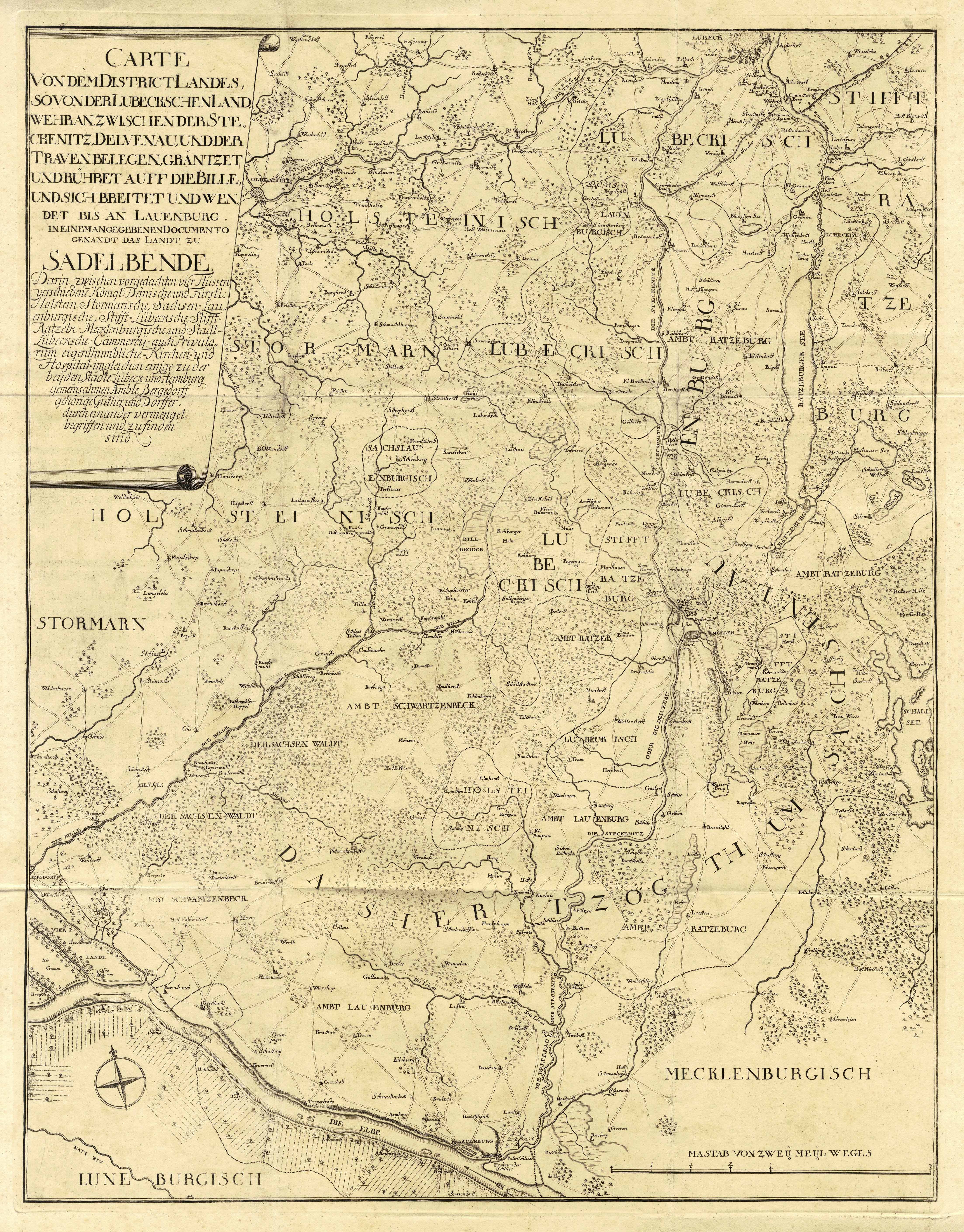 Norddeutschland um das Jahr 1724 von J. Christian G. Fritzsch