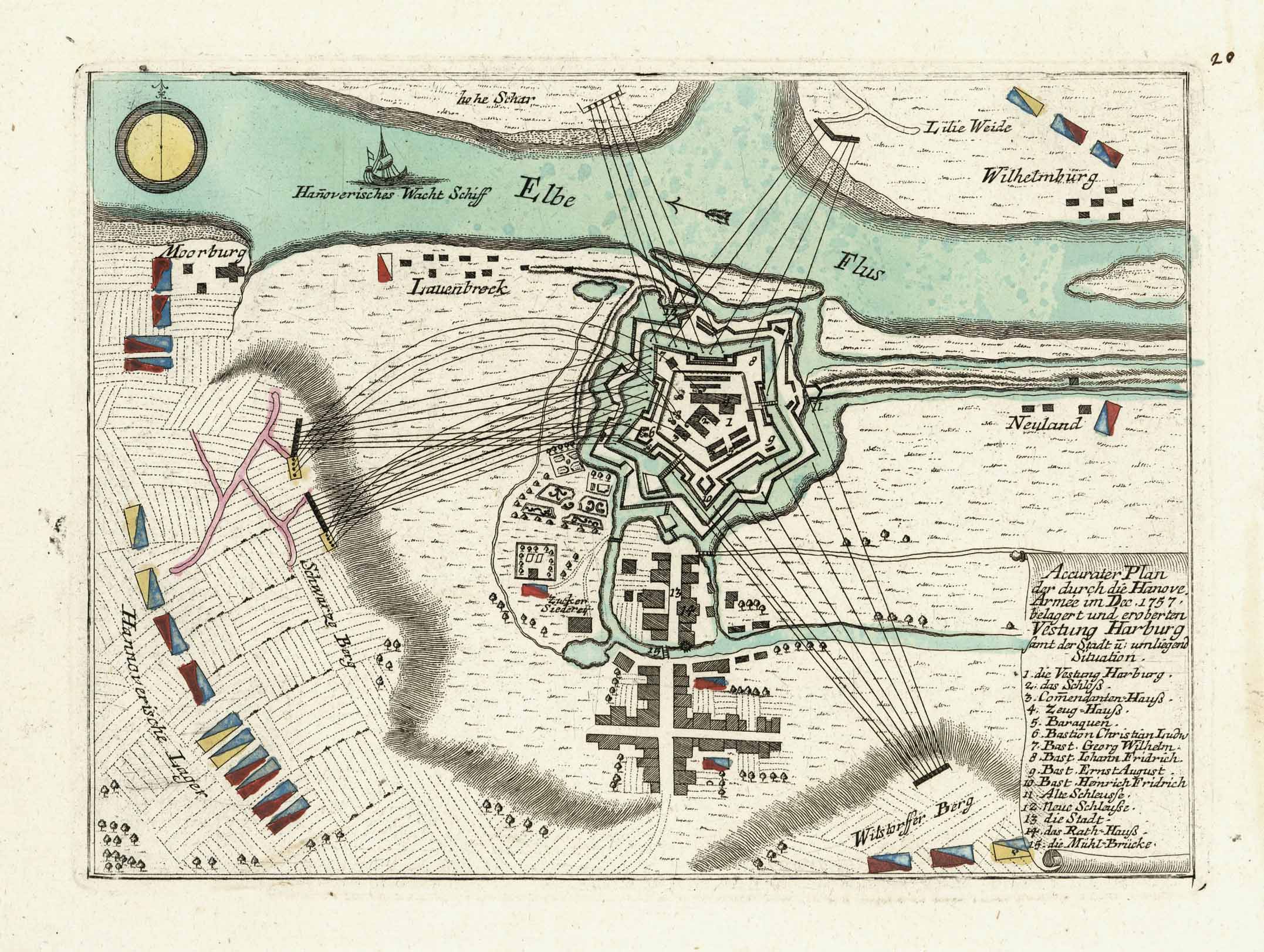 Hamburg im Jahr 1757 von Georg Christoph Kilian