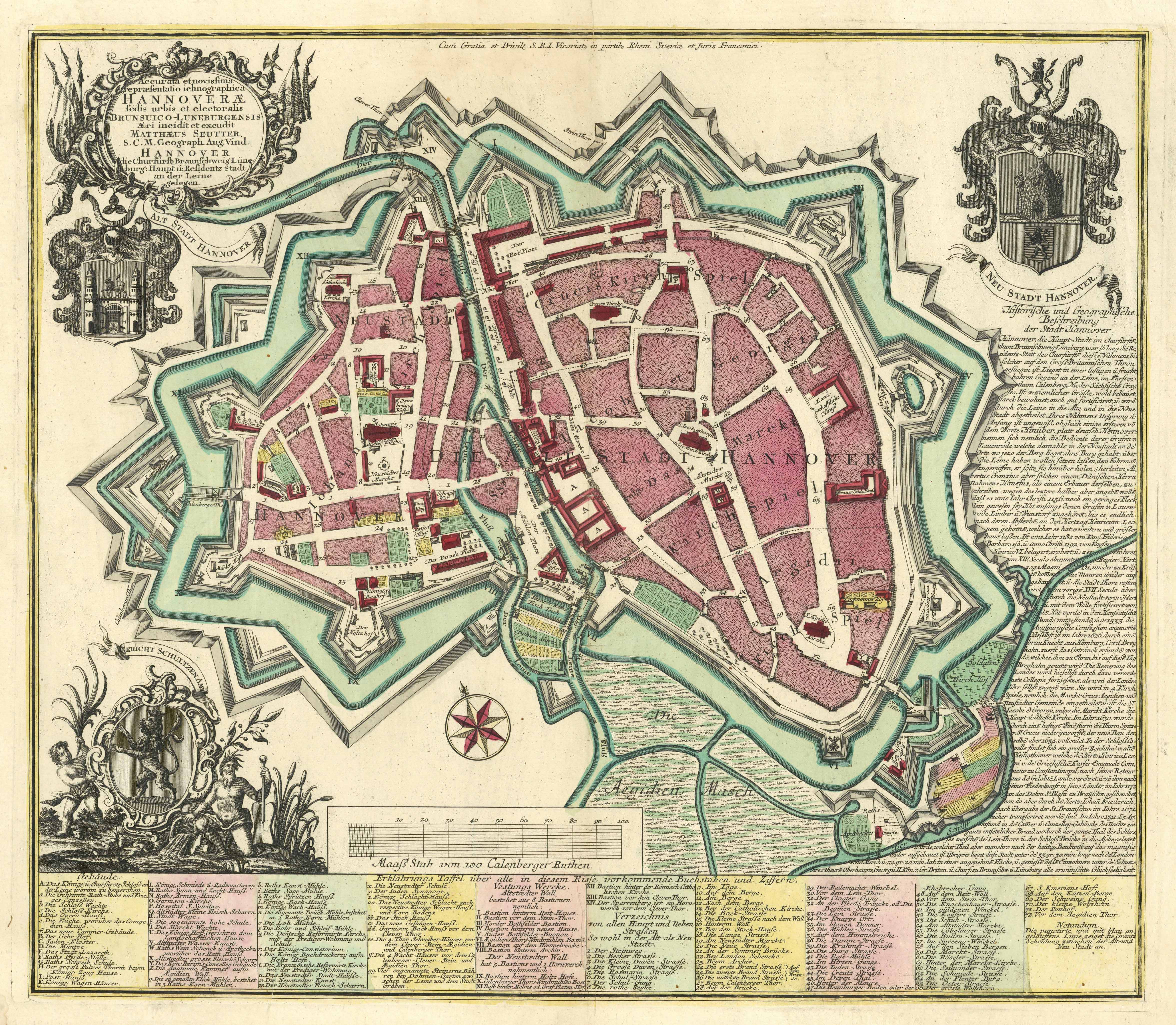 Hannover nach 1741 von Matthäus Seutter