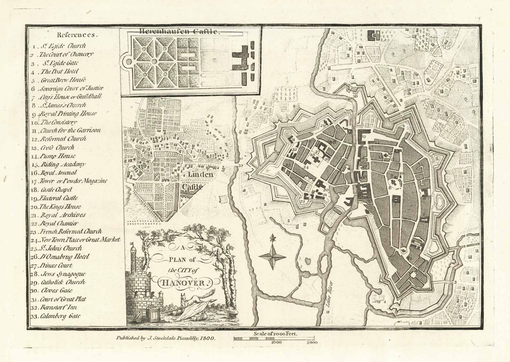 Hannover im Jahr 1800 von Johan Stockdale