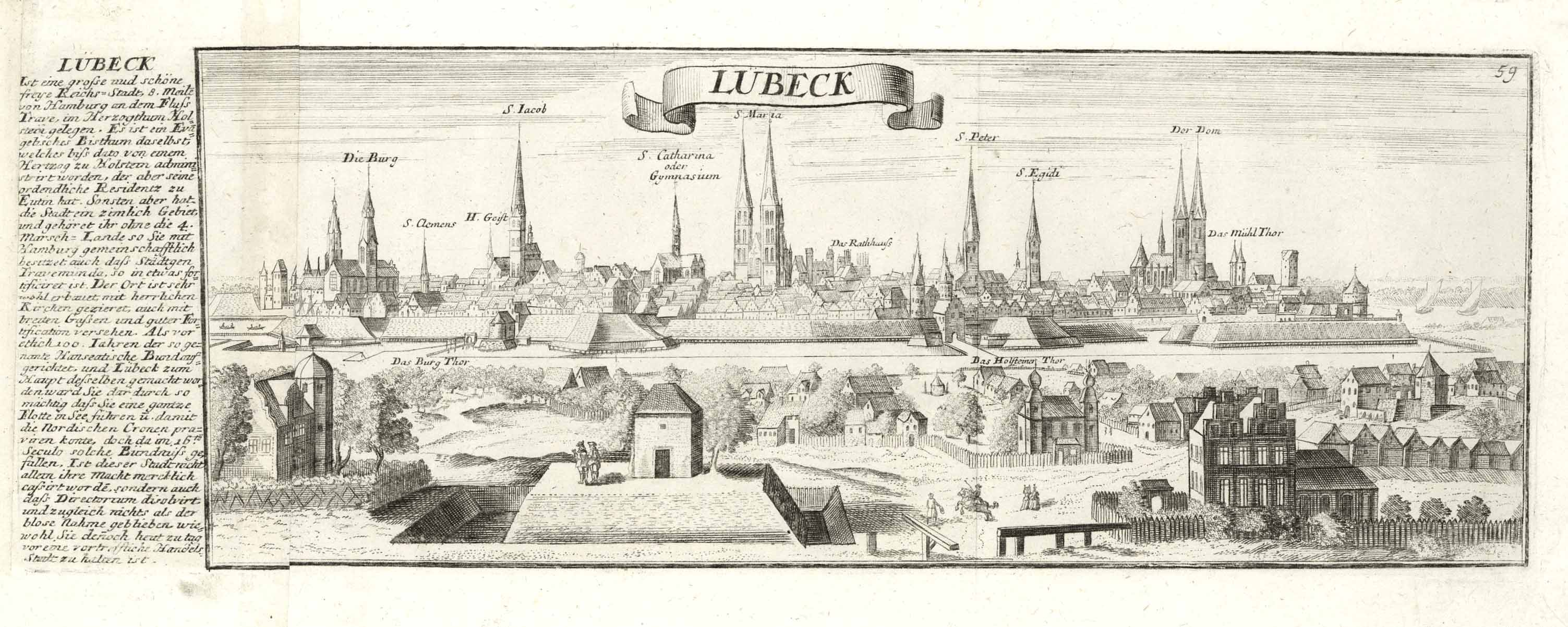 Lübeck im Jahr 1758 von Gabriel Bodenehr