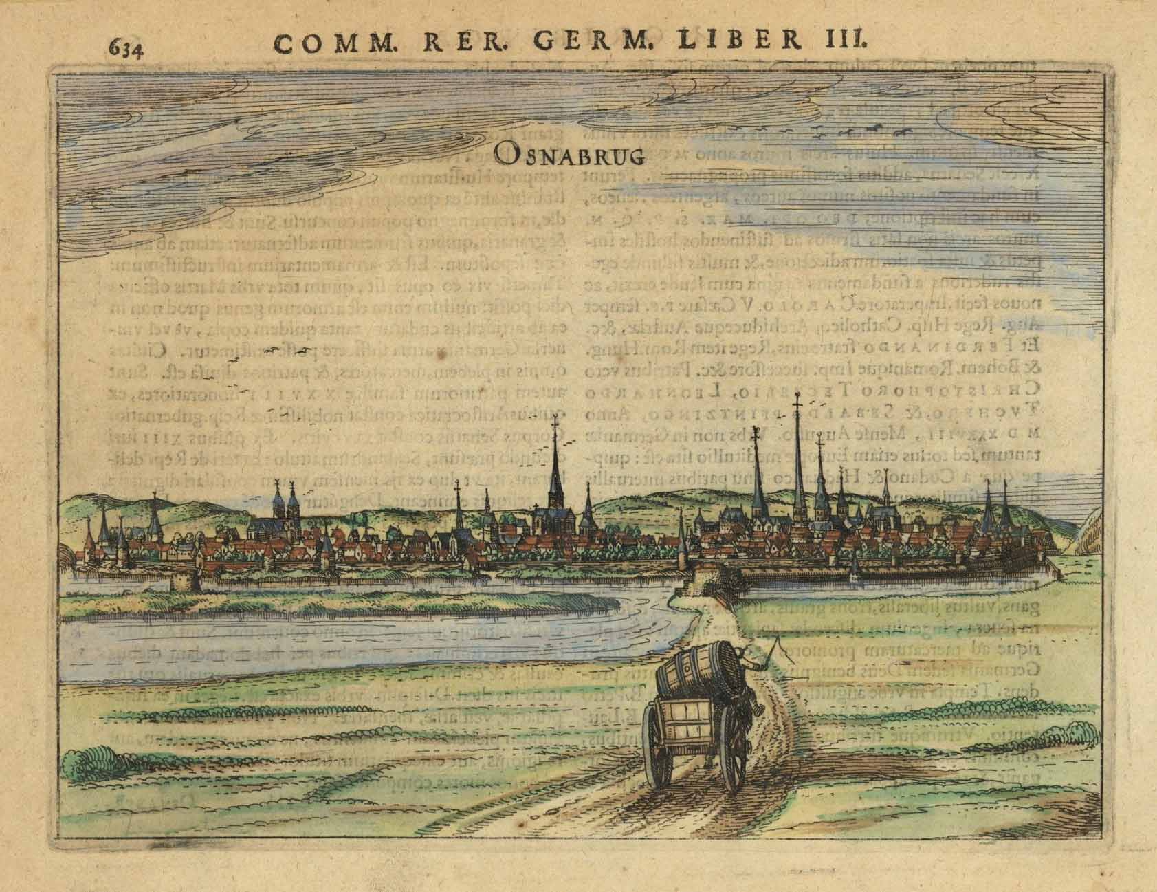 Ansicht von Osnabrück im Jahr 1616 von Petrus Bertius