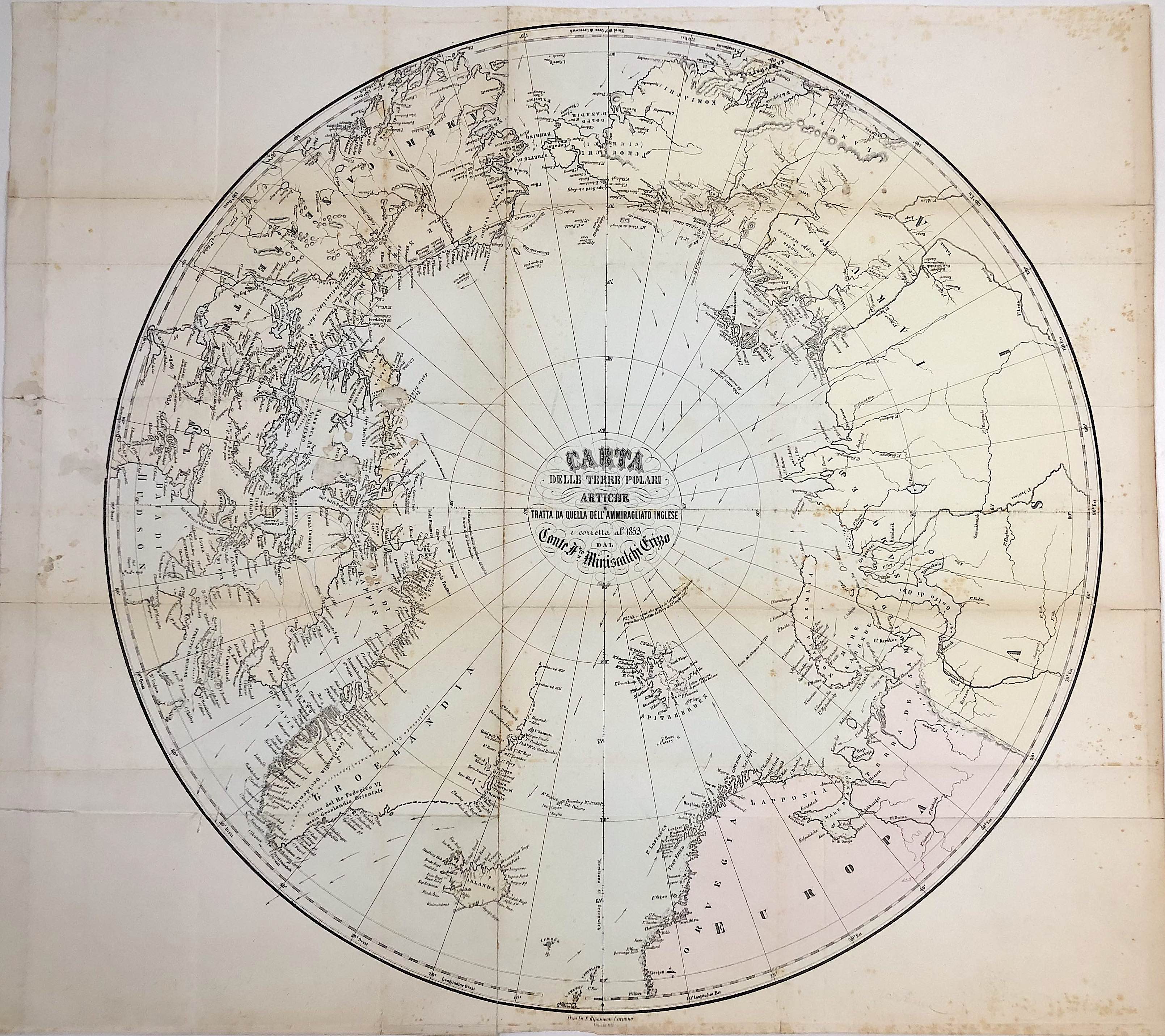 Nordpol im Jahr 1853 von Francesco Miniscalchi-Erizzo