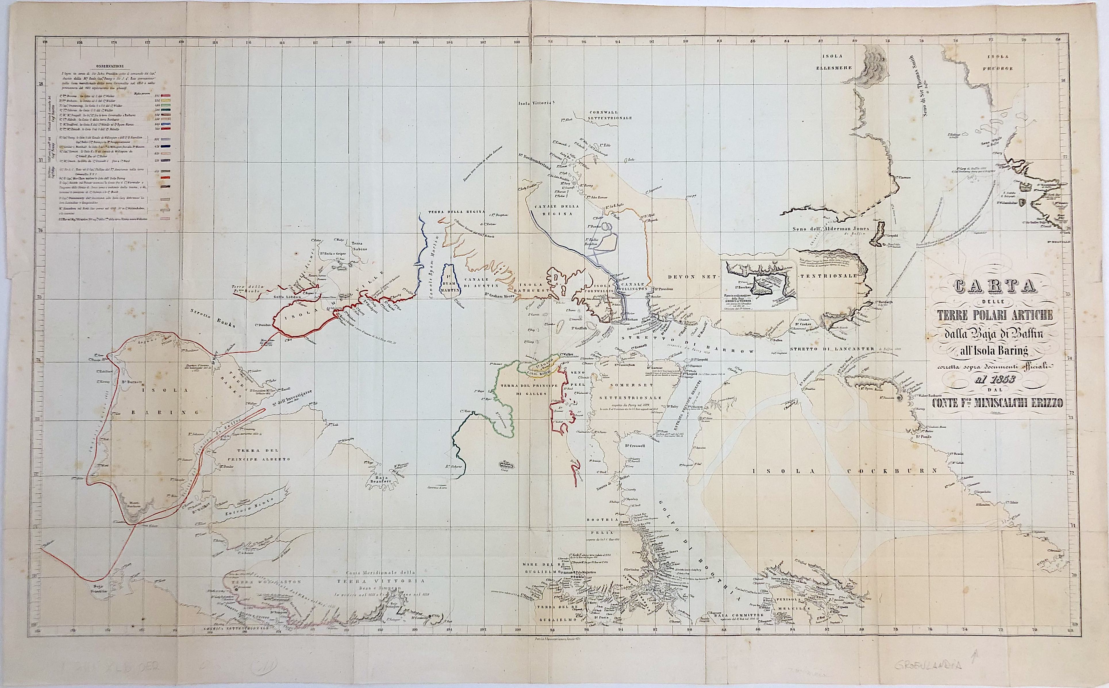 Nordpol im Jahr 1855 von Francesco Miniscalchi-Erizzo