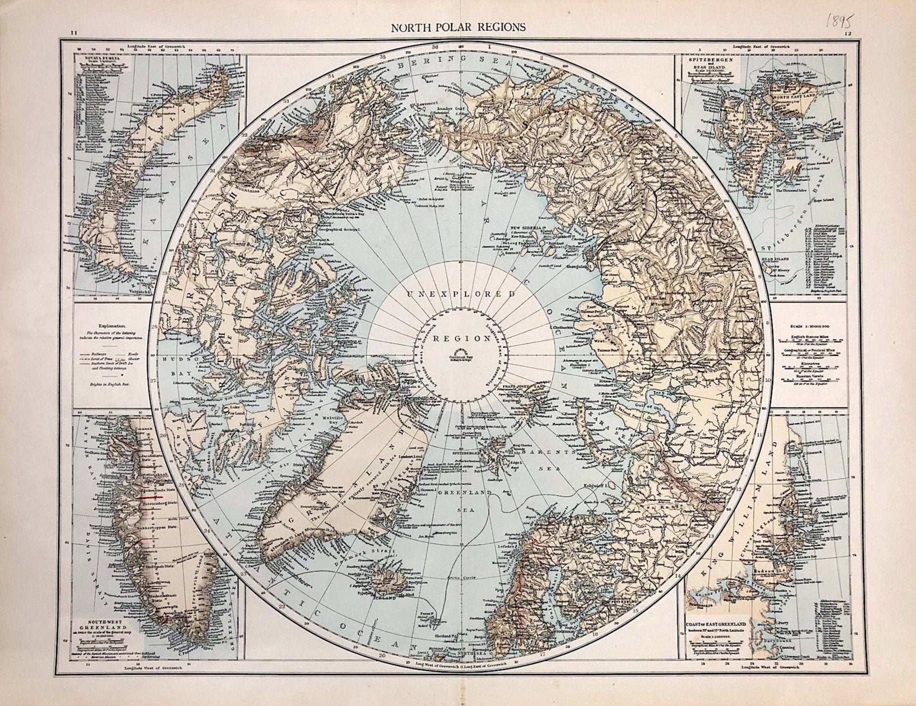 Nordpol im Jahr 1895 von Richard Andree