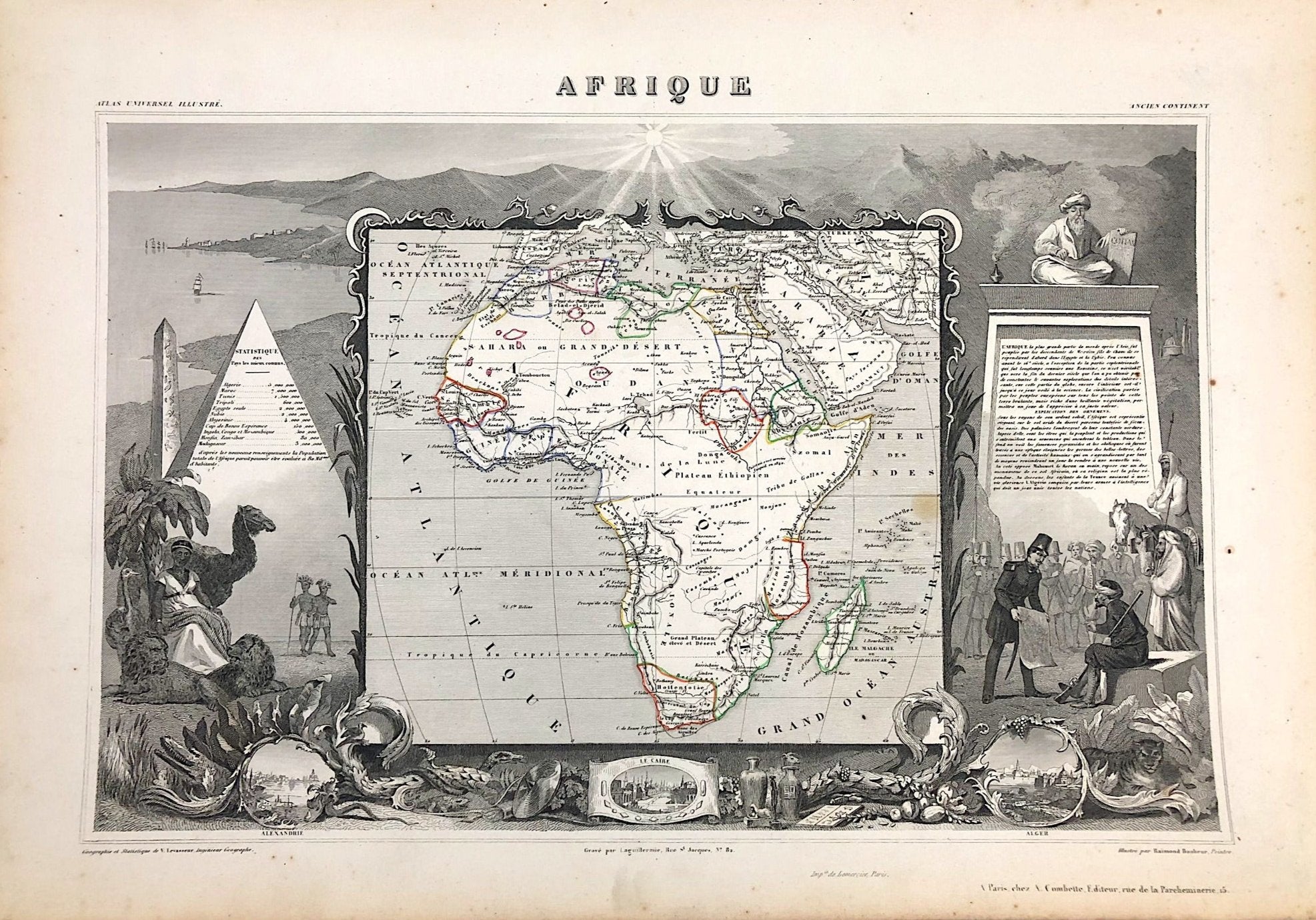 Afrika im Jahr 1855 von Victor Jules Levasseur