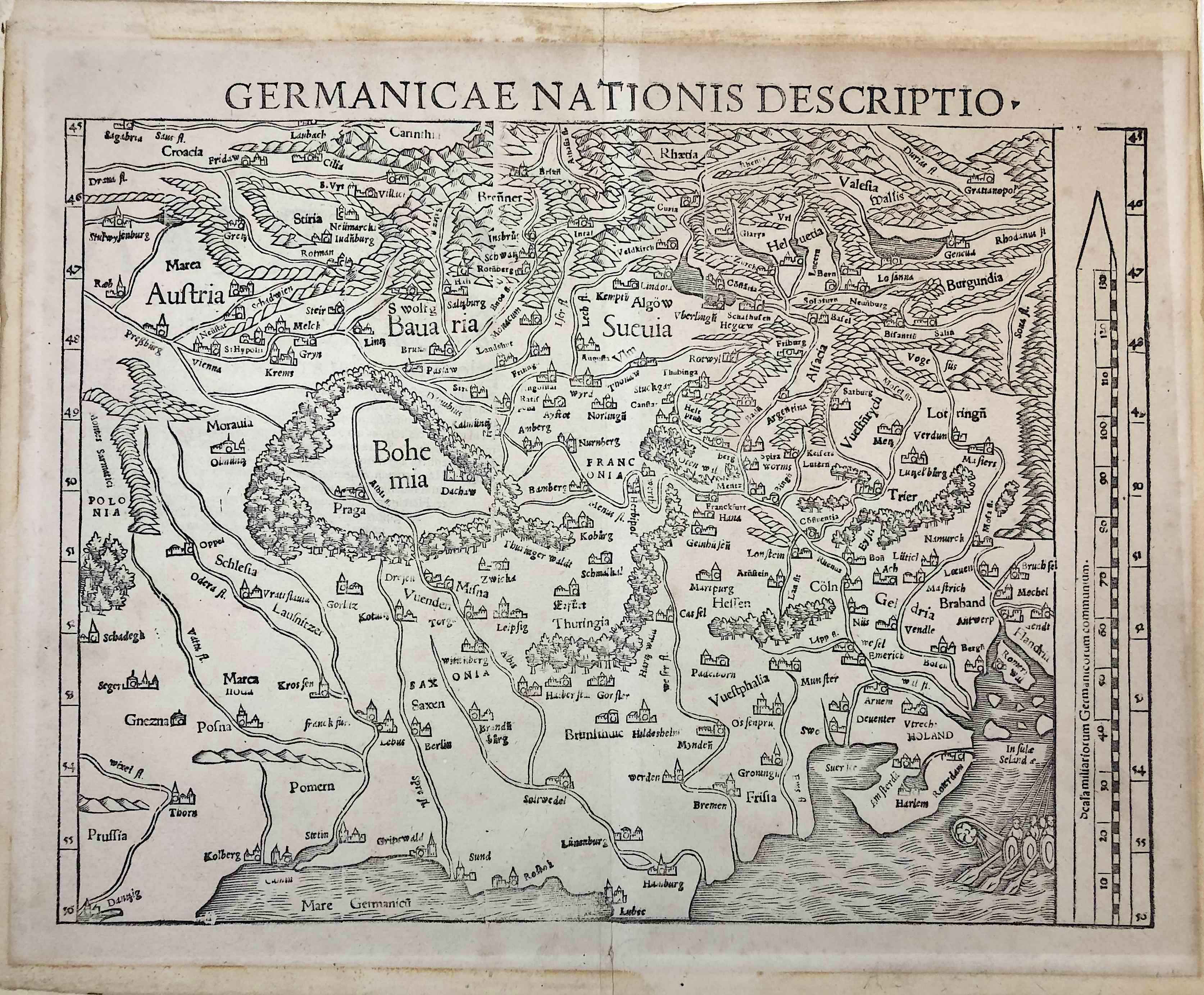 Deutschland ab 1540 von Sebastian Münster