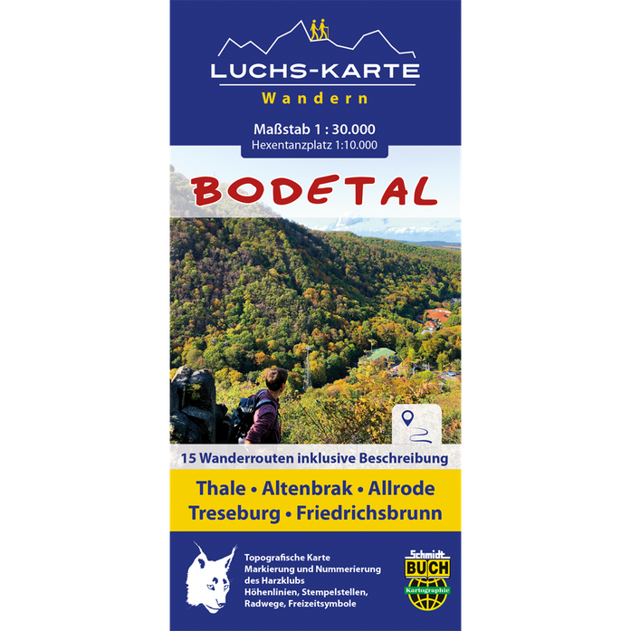 Luchskarte Bodetal 1:30.000
