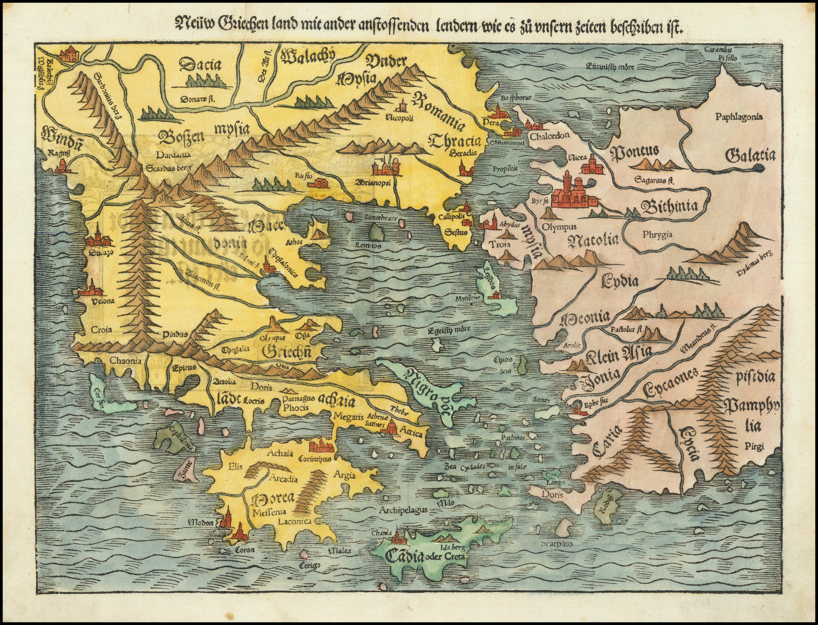 Griechenland und Kleinasien im Jahr 1545